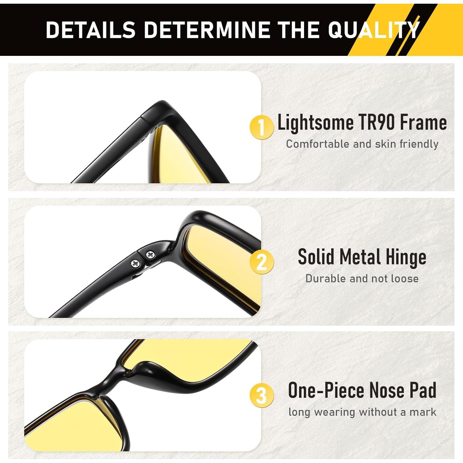 Gafas de Visión Nocturna DUCO Antirreflejo HD Polarizadas