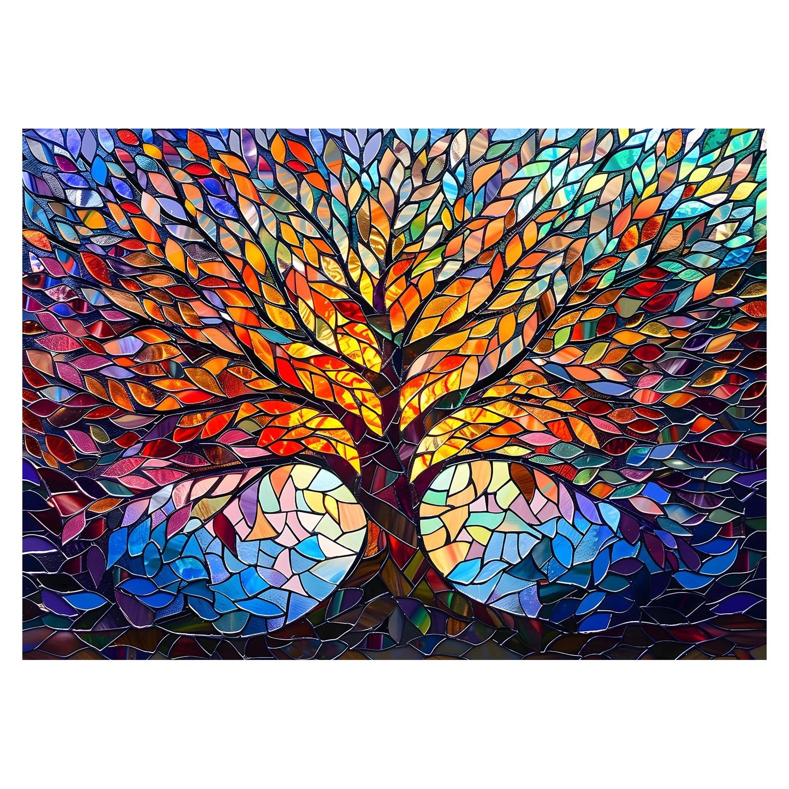 Rompecabezas de Mosaico PICKFORU Árbol de la Vida 1000 Piezas