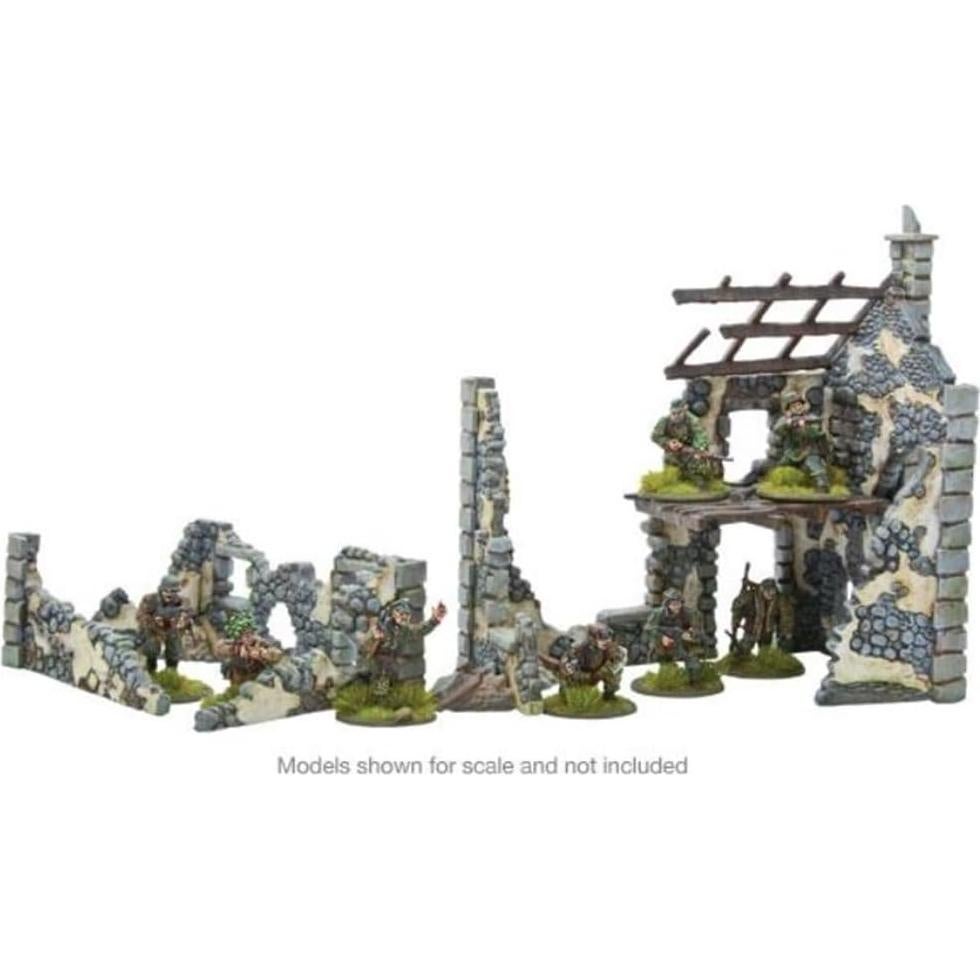 Warlord Games Hamlet en Ruinas 3 Edificios 28mm