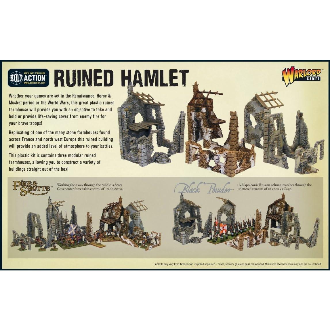 Warlord Games Hamlet en Ruinas 3 Edificios 28mm