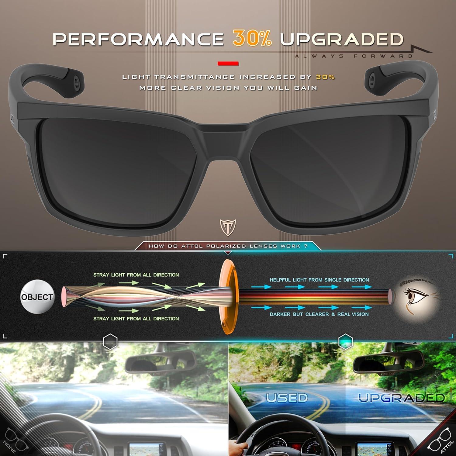 Gafas de sol polarizadas ATTCL para hombres UV400 - Marco TR90