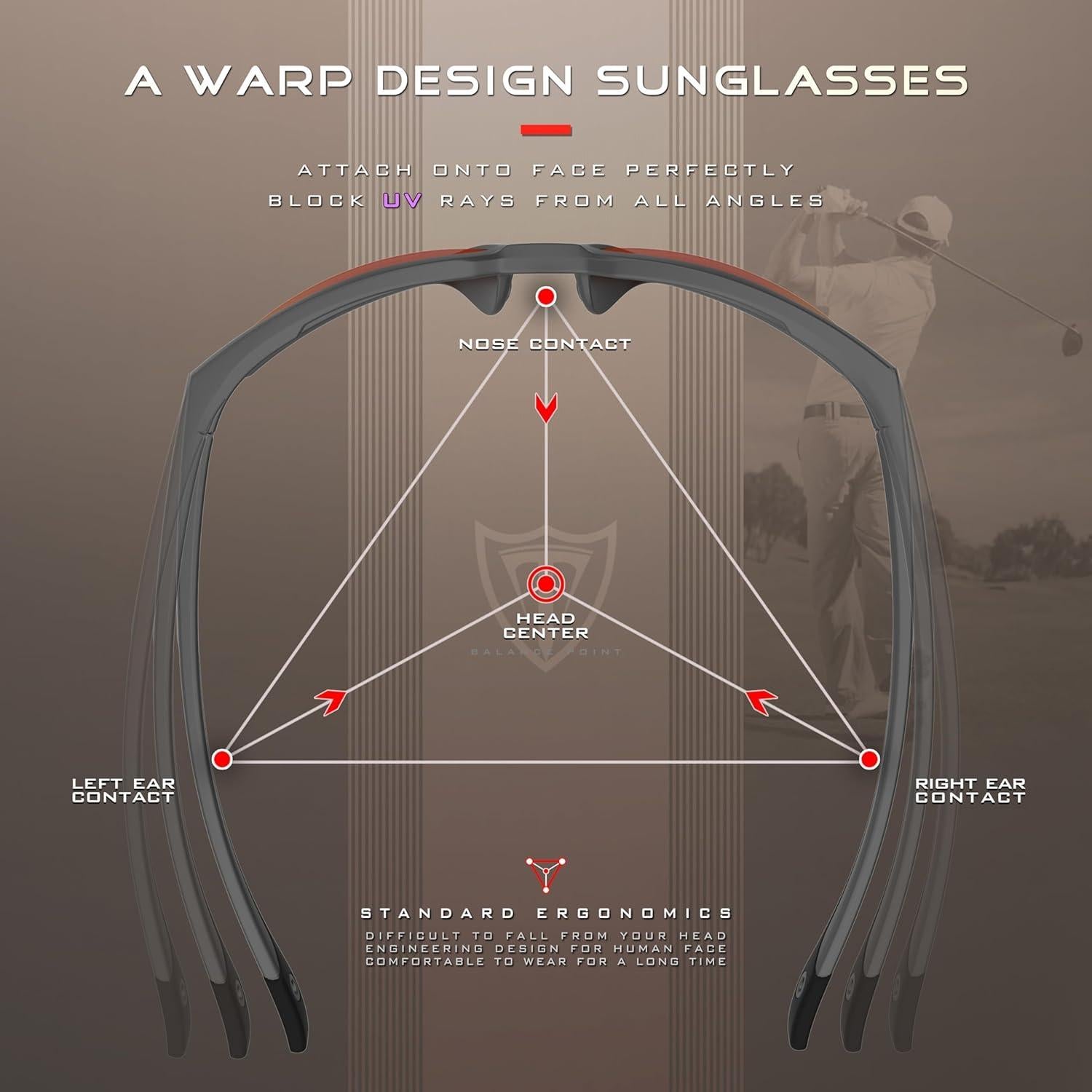Gafas de sol polarizadas ATTCL para hombres UV400 - Marco TR90