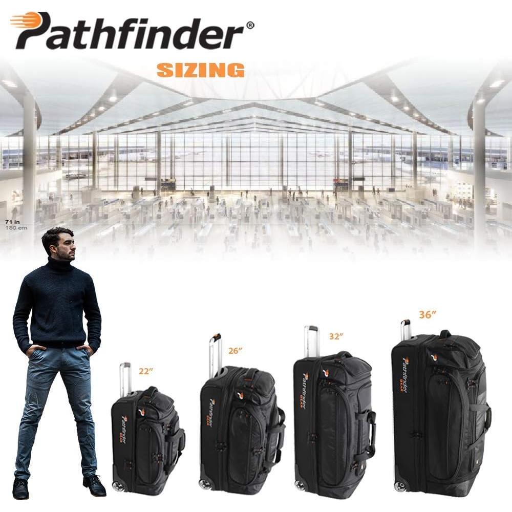 Bolsa de viaje con ruedas Pathfinder P3167 negra 55.88x27.94cm
