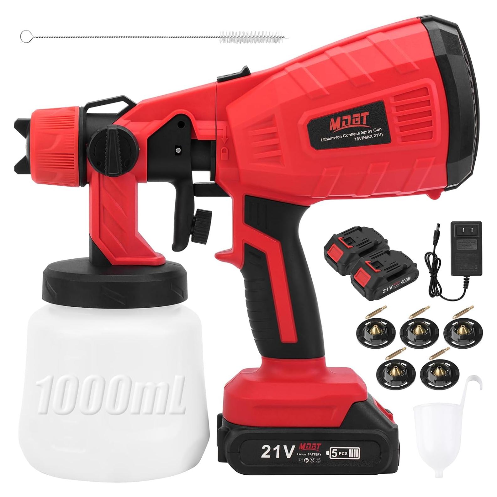 Pulverizador de Pintura Inalámbrico MDBTTOOLS HVLP 1000ml