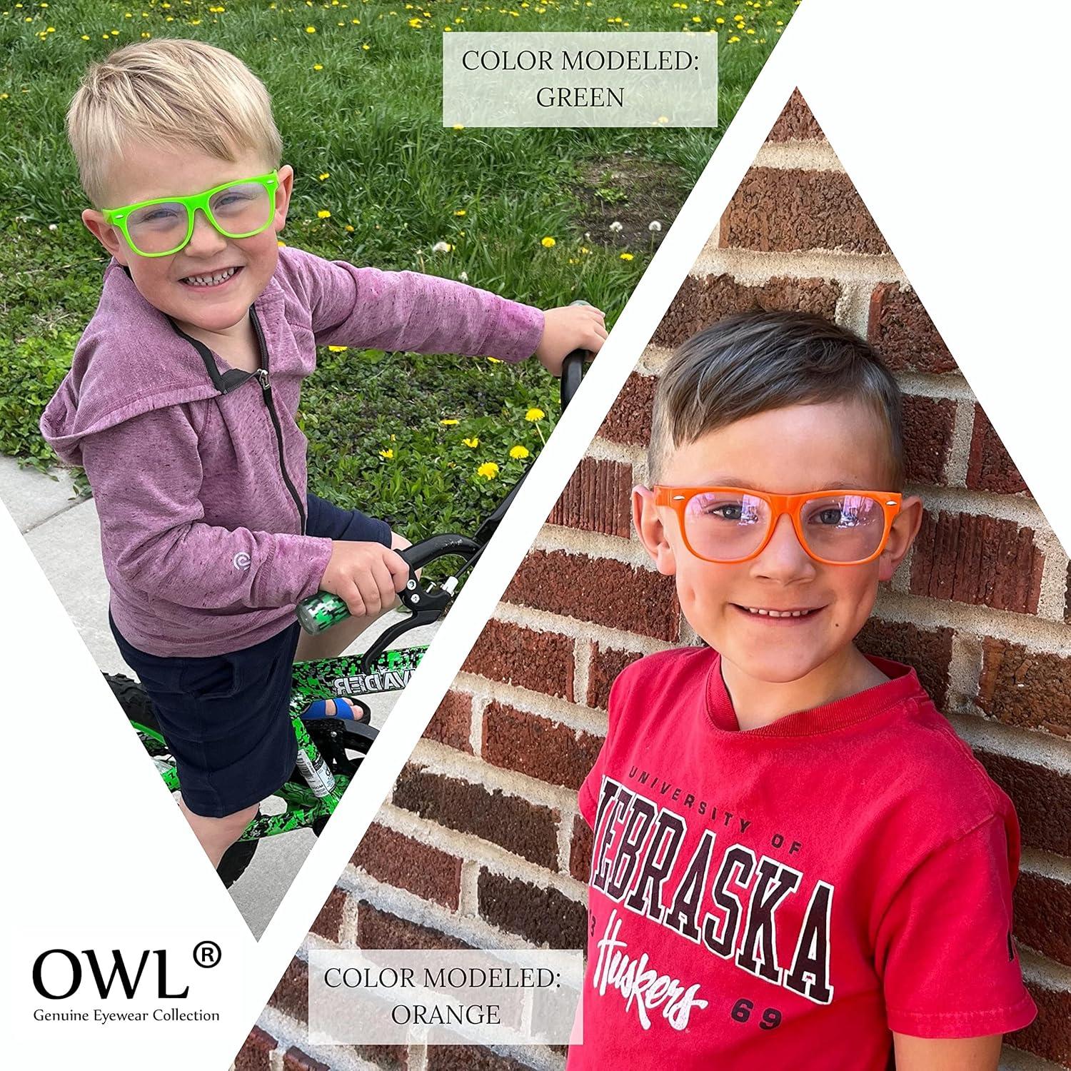 Gafas de luz azul para niños OWL - 3 Pcs, no graduadas