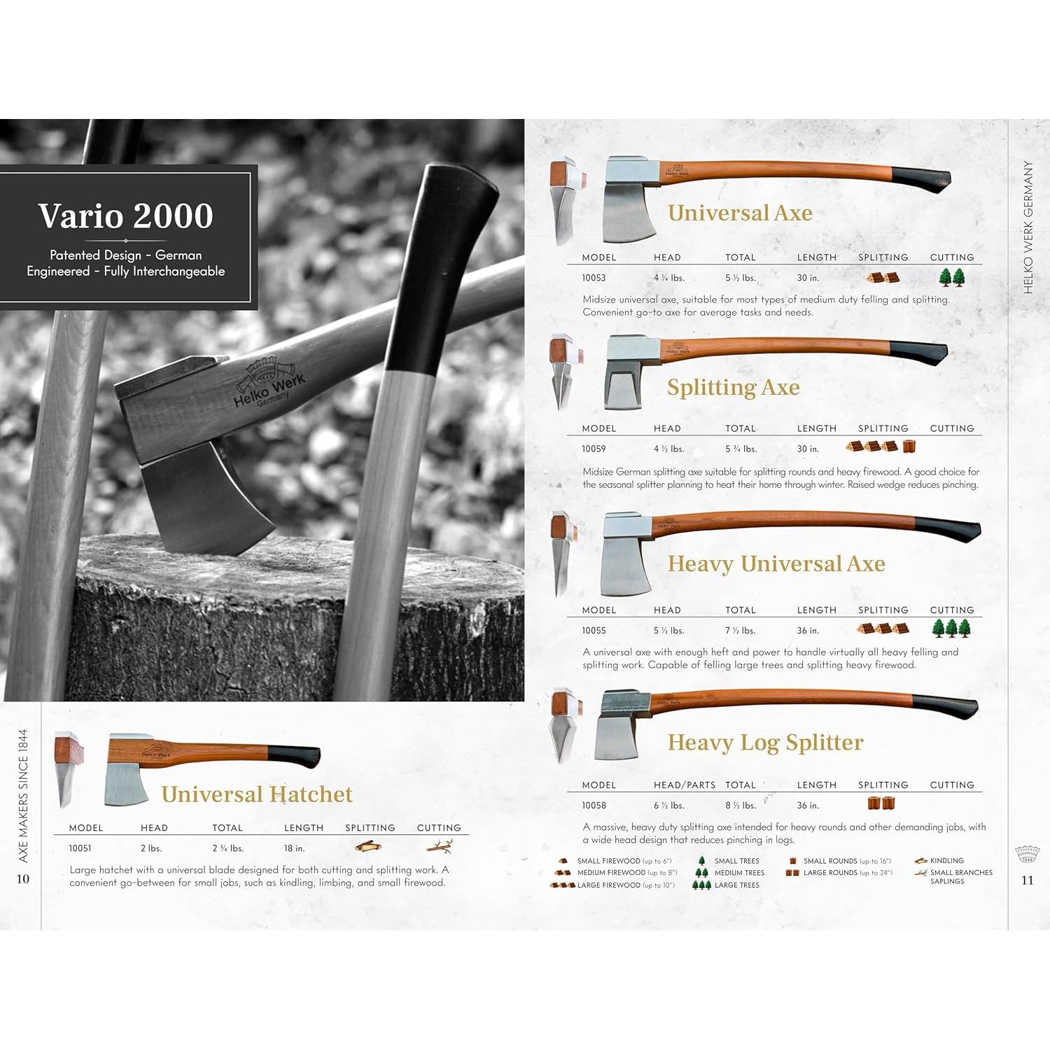 Hacha de División Vario Helko Werk 1844 - 2,04 kg, 76,2 cm