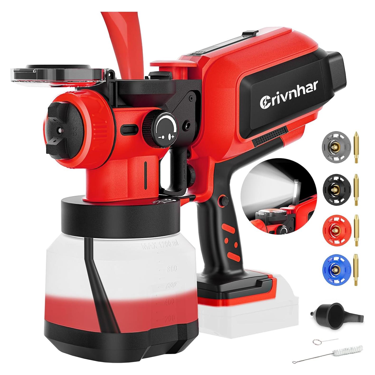 Pulverizador de Pintura Inalámbrico Crivnhar R-PrayPro 1200ml
