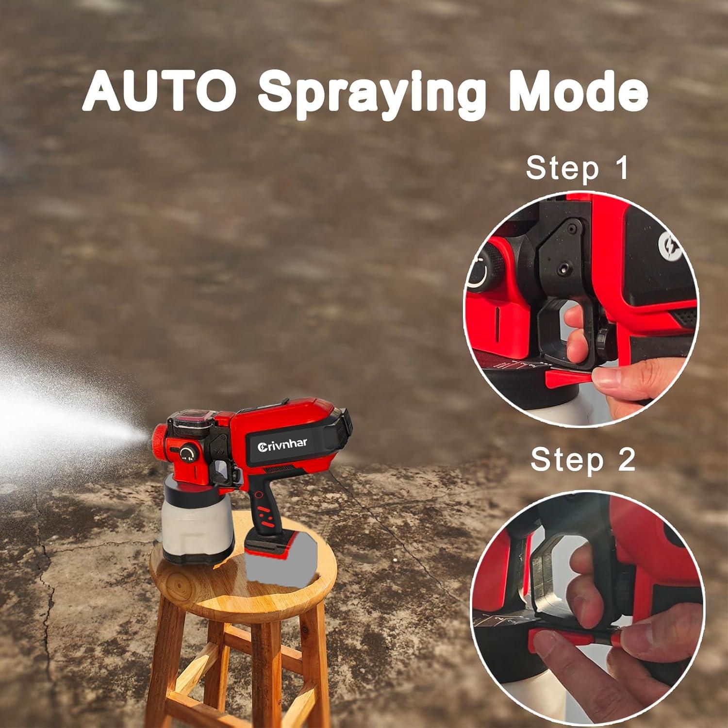 Pulverizador de Pintura Inalámbrico Crivnhar R-PrayPro 1200ml