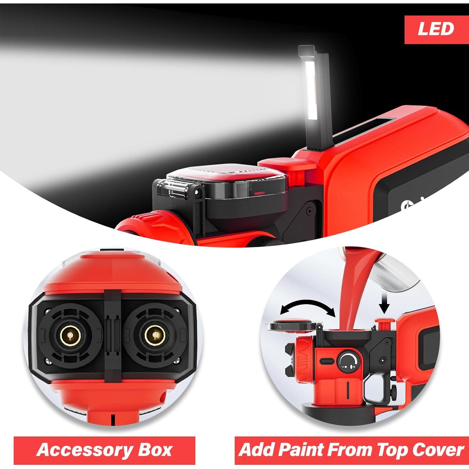 Pulverizador de Pintura Inalámbrico Crivnhar R-PrayPro 1200ml