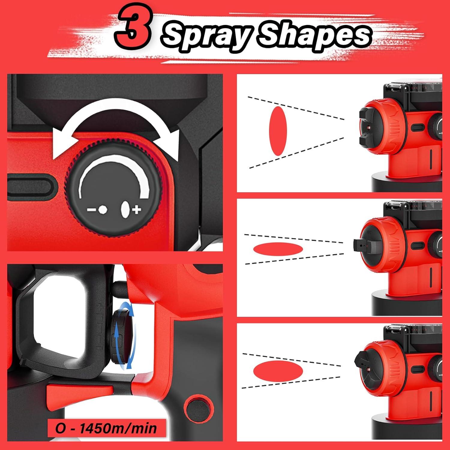 Pulverizador de Pintura Inalámbrico Crivnhar R-PrayPro 1200ml