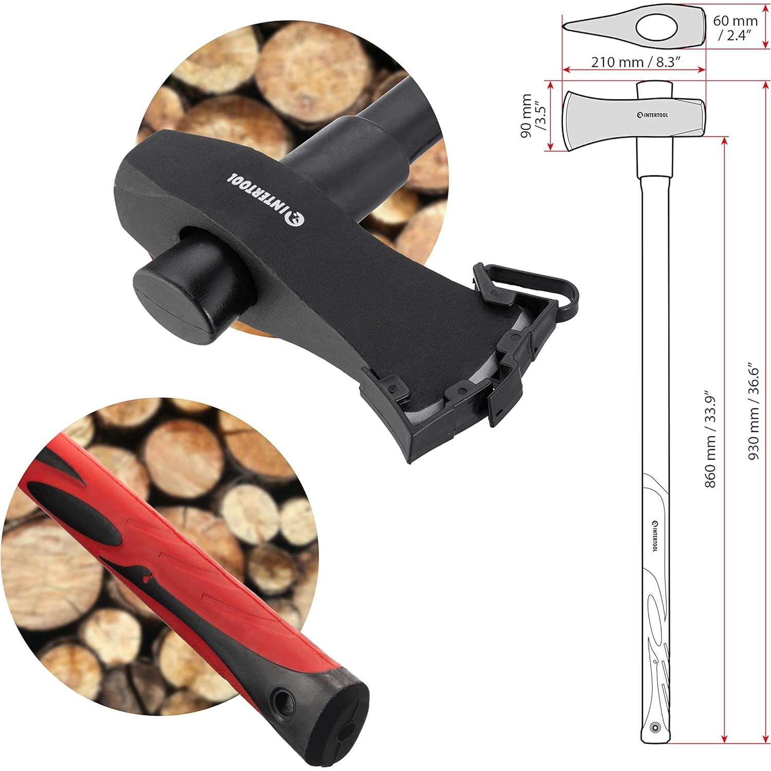 Hacha de División INTERTOOL 86 cm 2,72 kg Mango Antideslizante