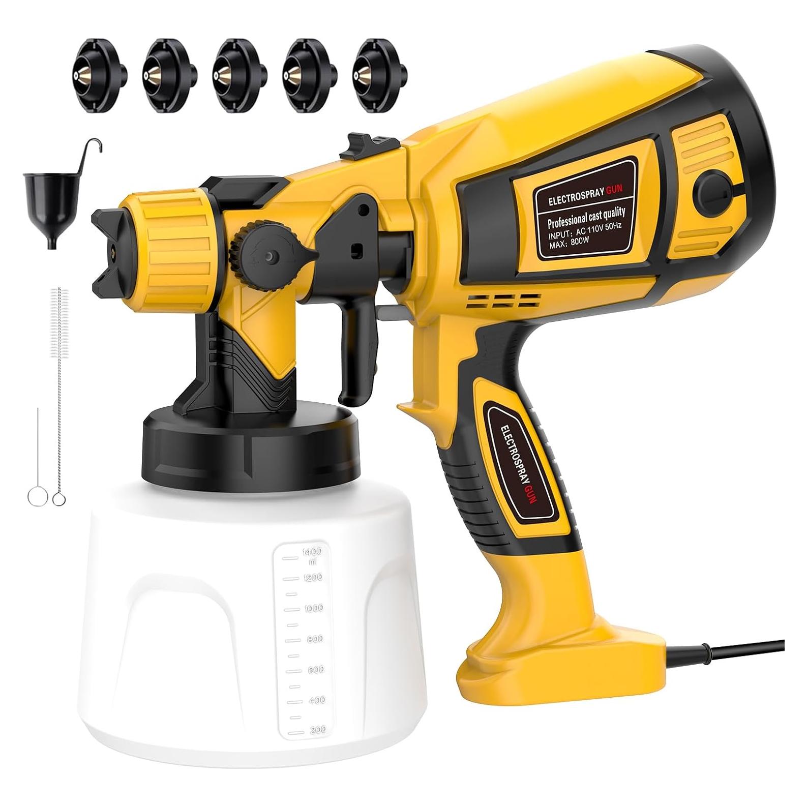 Pulverizador de pintura Kenoucle 800W 1400ml 5 boquillas