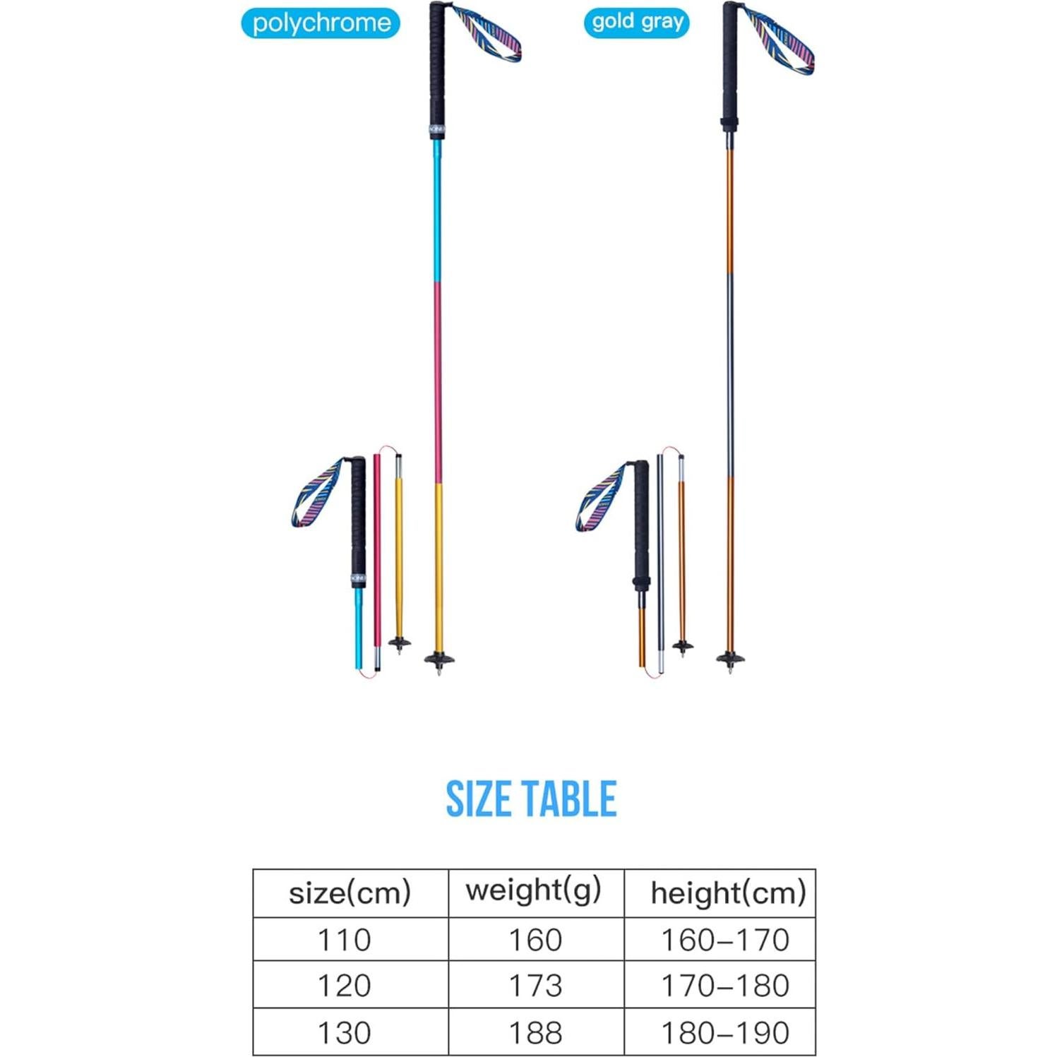 Bastones de Senderismo AONIJIE Plegables 120 cm Ultraligeros