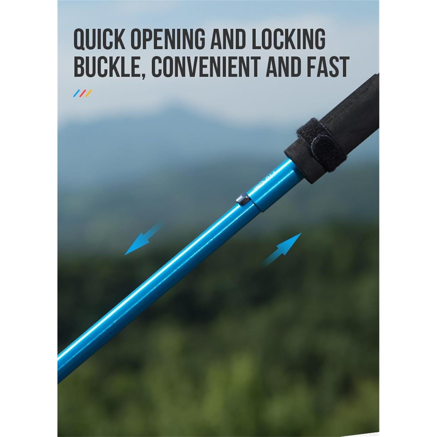 Bastones de Senderismo AONIJIE Plegables 120 cm Ultraligeros