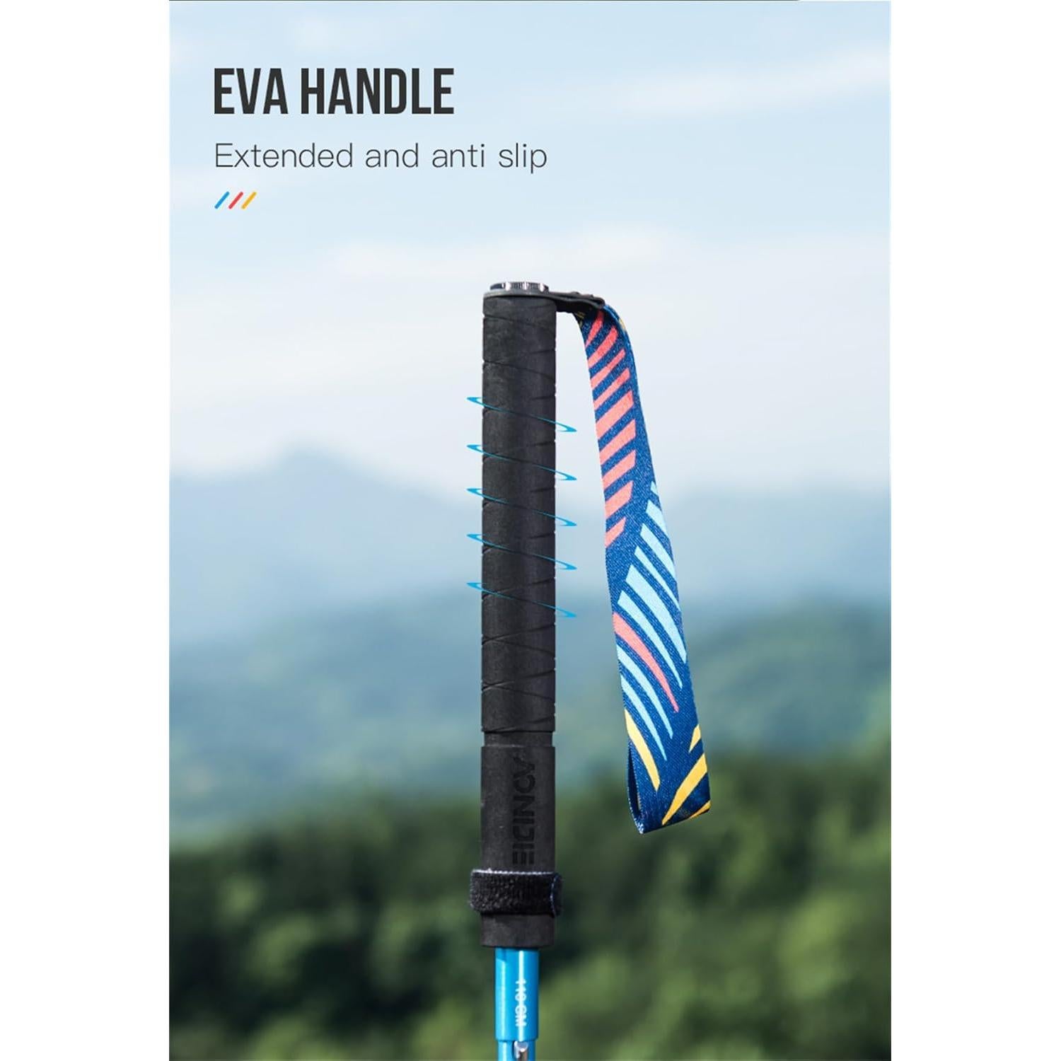 Bastones de Senderismo AONIJIE Plegables 120 cm Ultraligeros