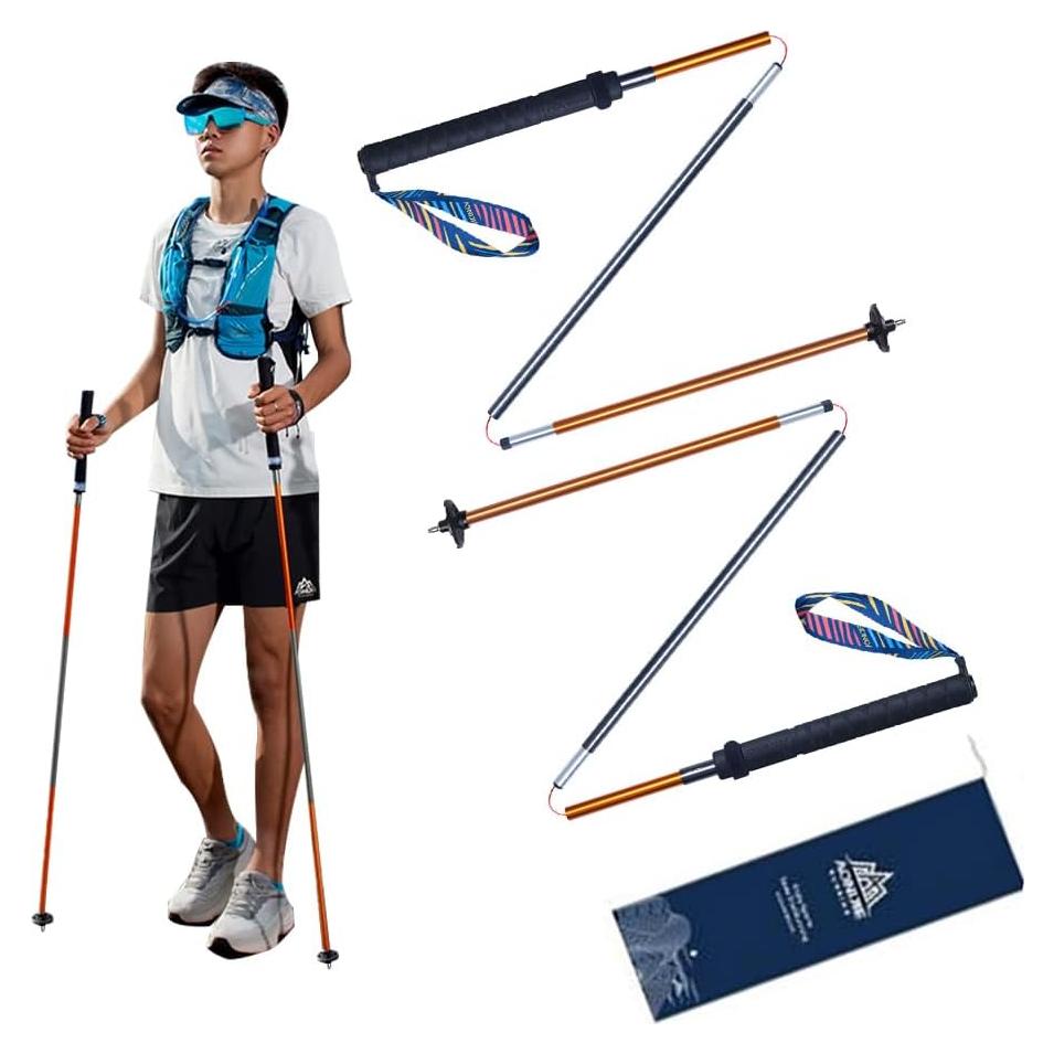 Bastones de Senderismo AONIJIE 120 cm Plegables Antichoque