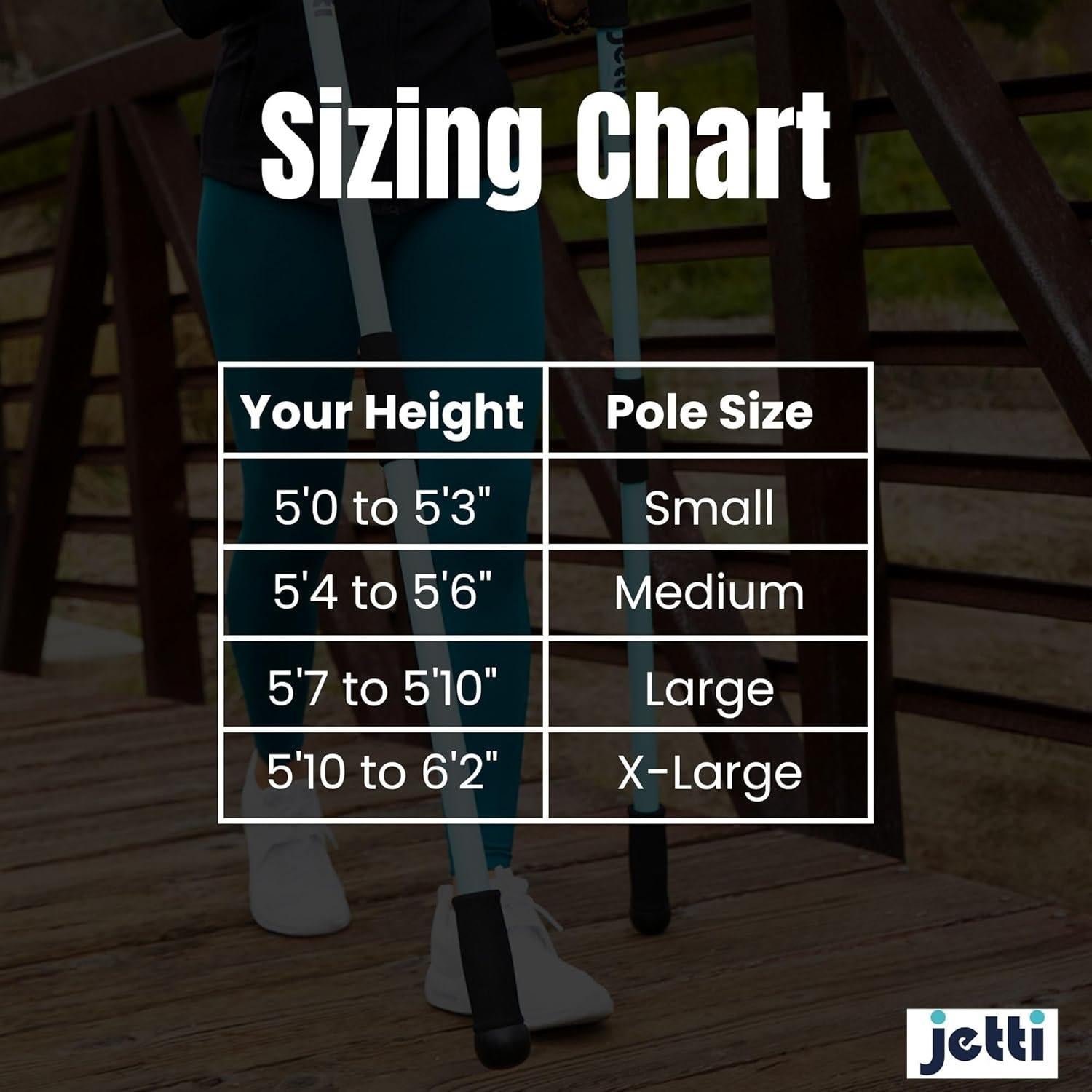 Bastones de Senderismo Jetti - 2 Bastones Livianos con Funda