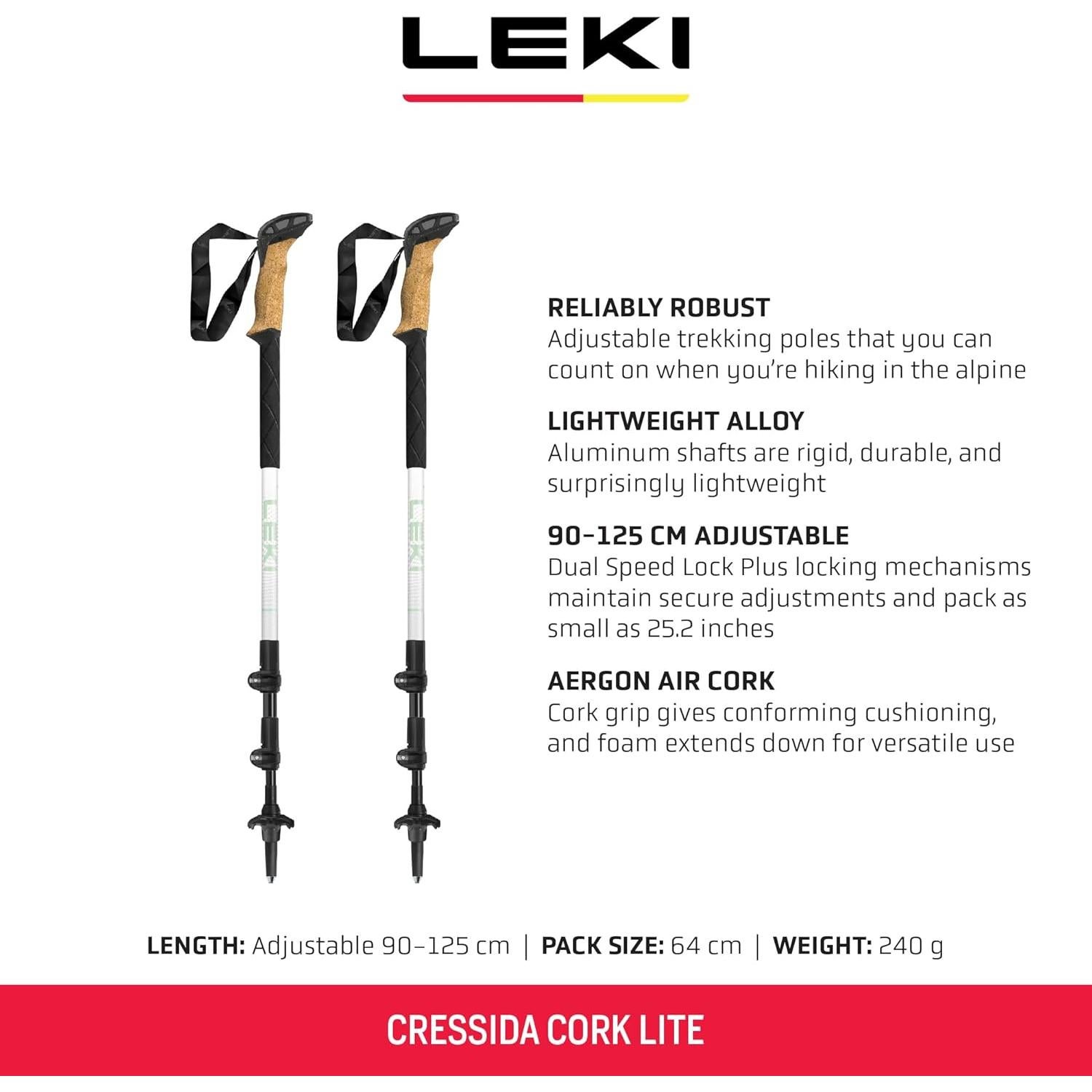 Bastones de Senderismo LEKI Cressida Cork Lite 90-125 cm