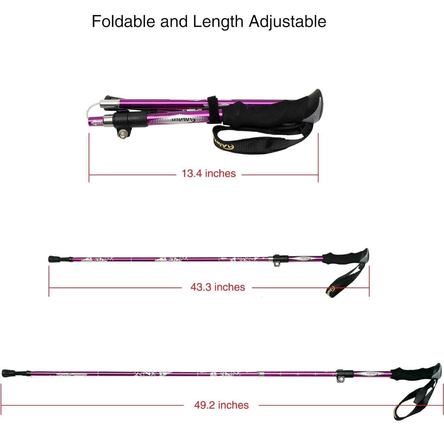 Bastón de Trekking A ALAFEN Plegable 124 cm Ultraligero