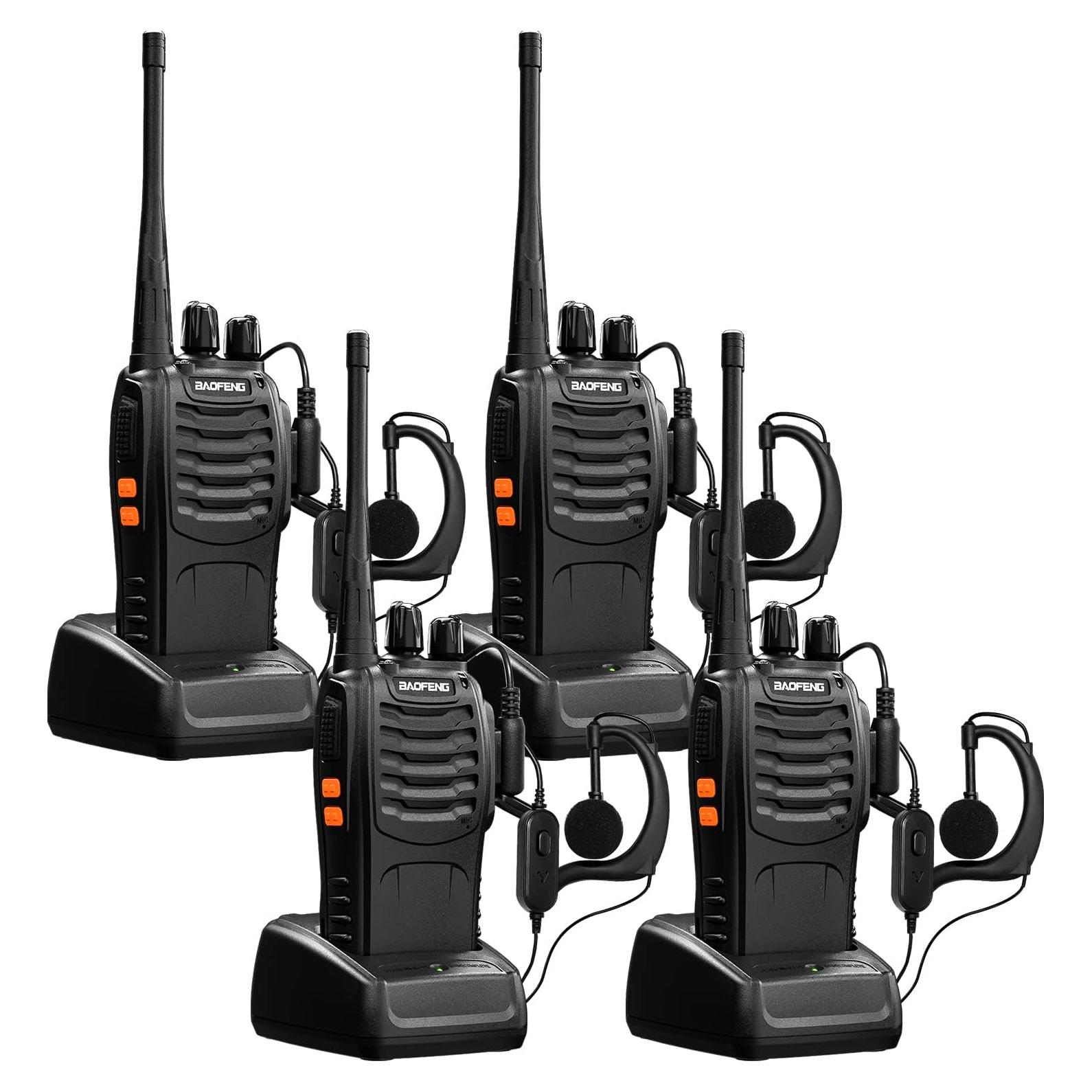 Walkie Talkies Baofeng BF-888S 4 Pcs UHF Largo Alcance