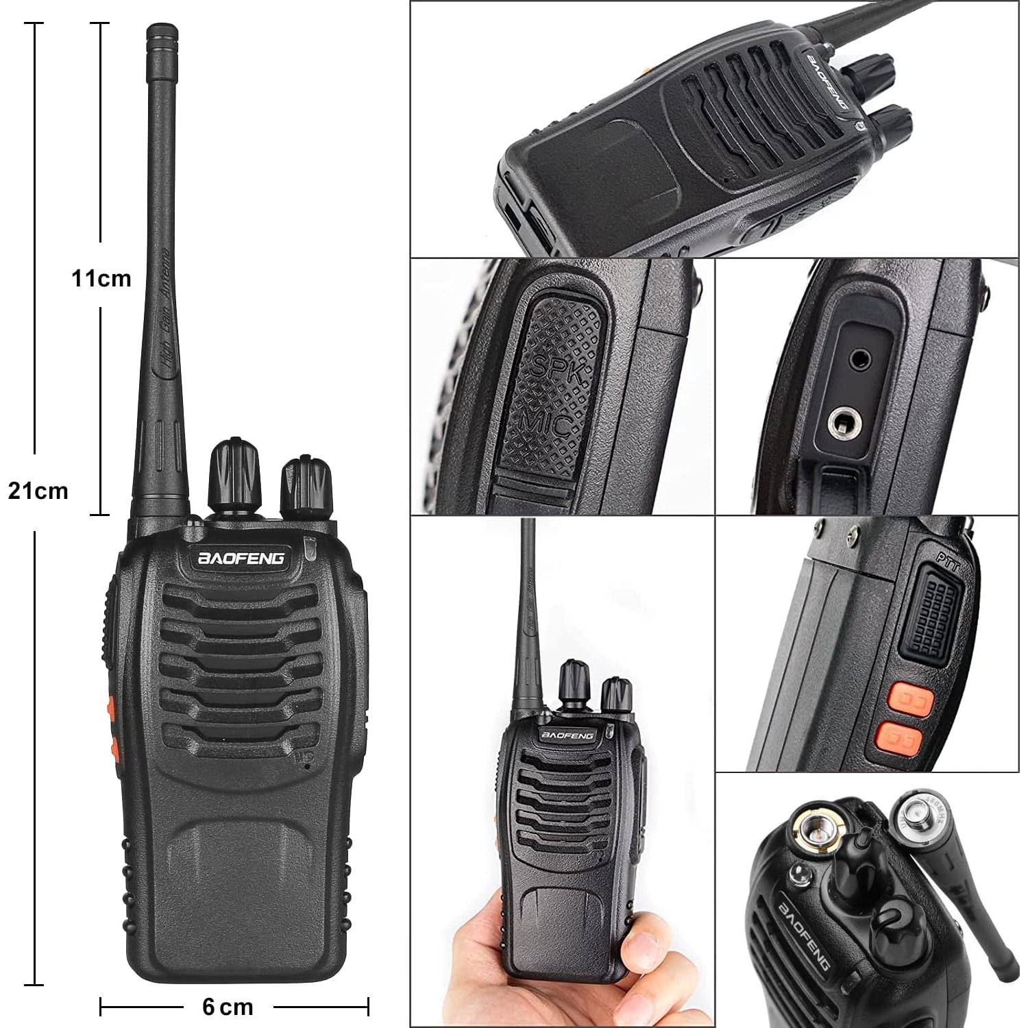 Walkie Talkies Baofeng BF-888S 4 Pcs UHF Largo Alcance