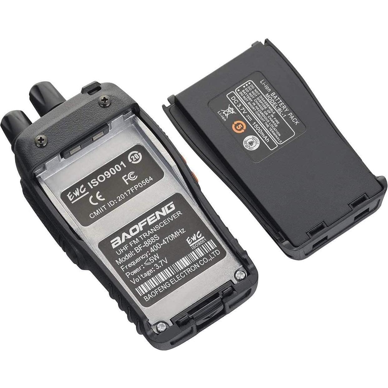 Walkie Talkies Baofeng BF-888S 4 Pcs UHF Largo Alcance