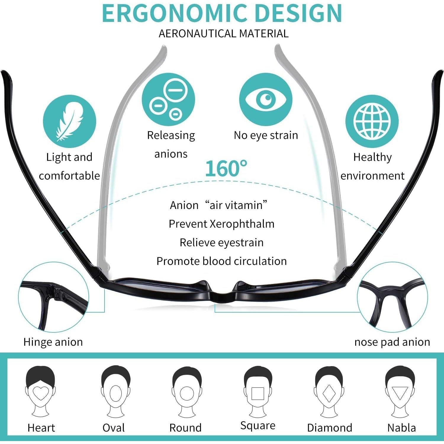 Gafas de luz azul para niños Okany 3 paquetes protección UV
