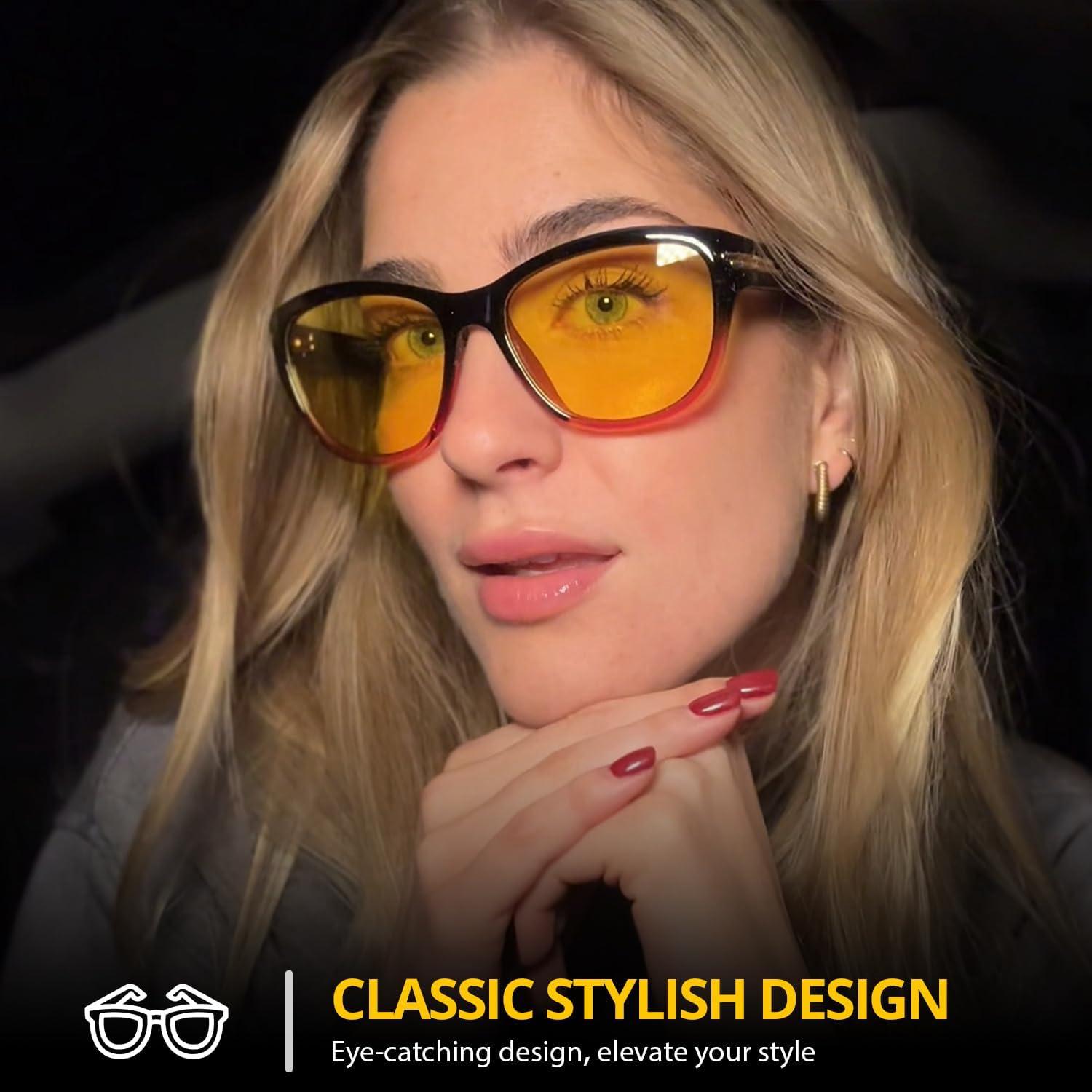 Gafas de Conducción Nocturna LVIOE Polarizadas Amarillas