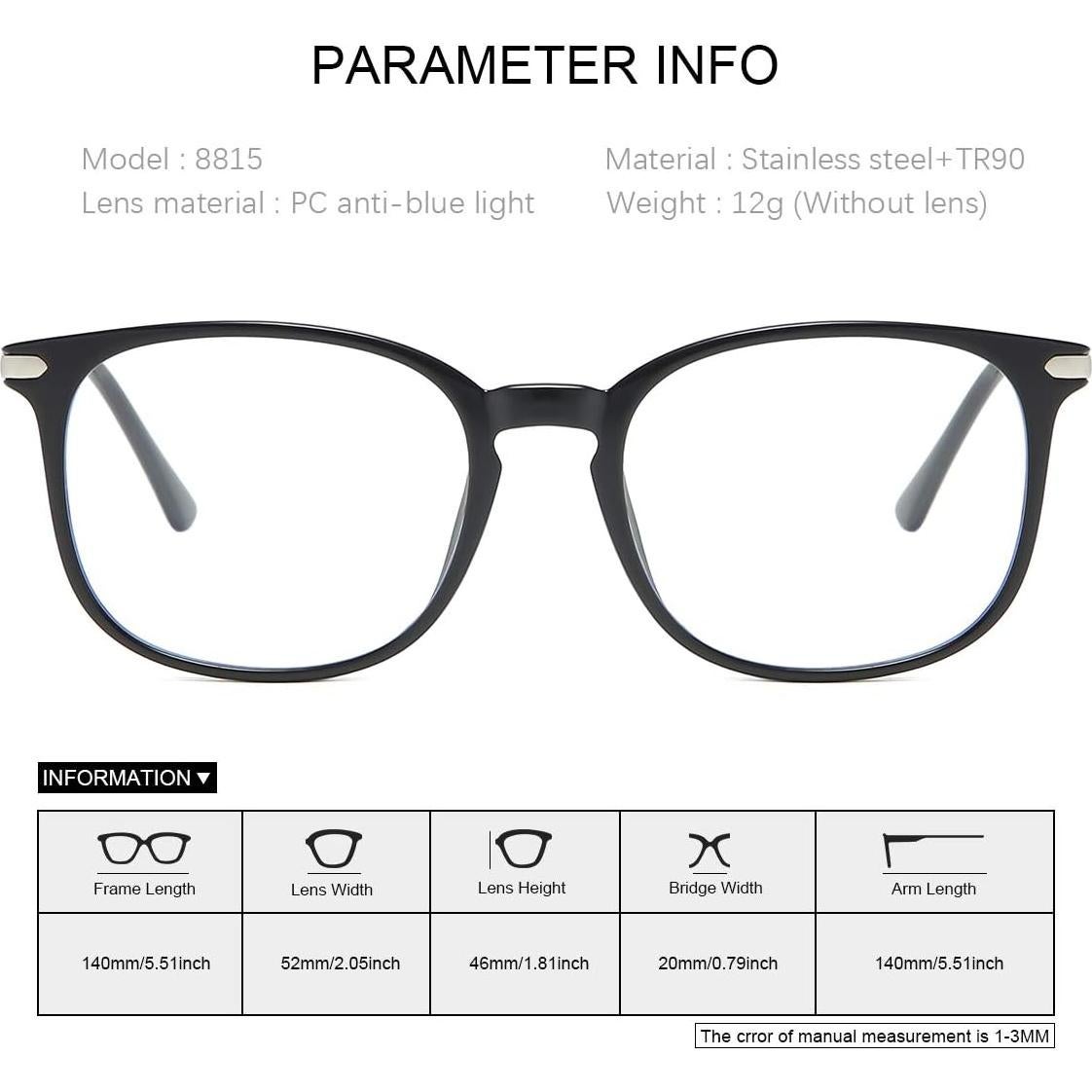 Gafas de bloqueo de luz azul YIMI fotocromáticas UV400 unisex