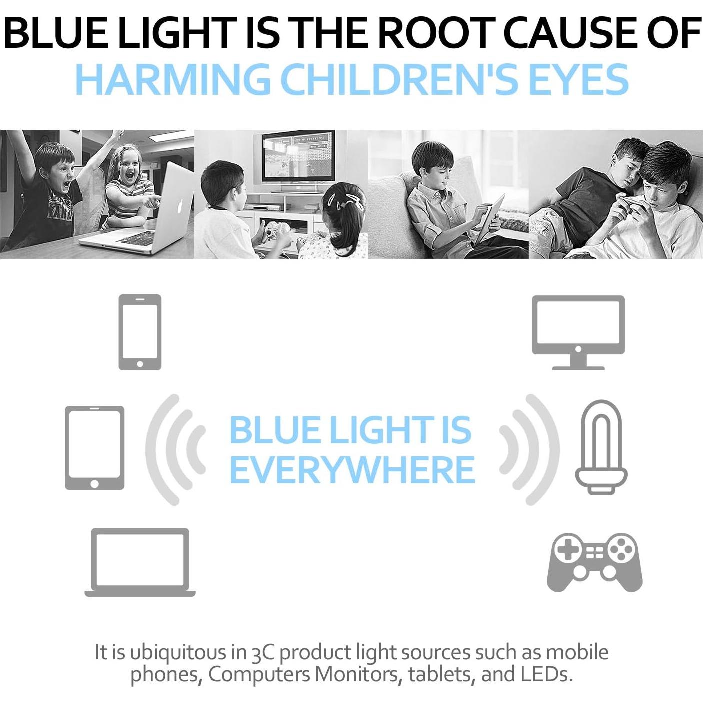 Gafas de Luz Azul para Niños SEEAFUN con Estuche Coche UV400
