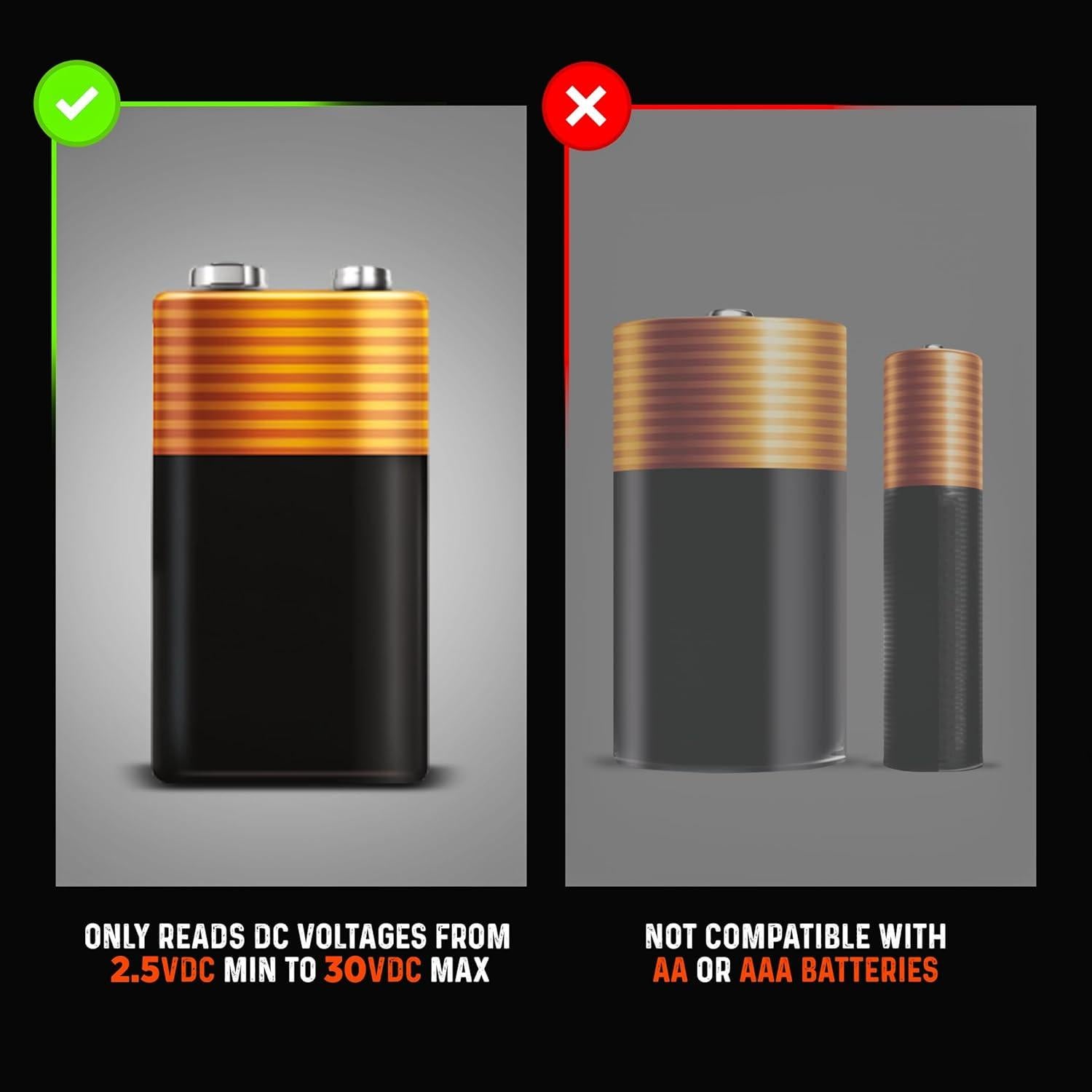 Probador de Voltaje Galvanox para Baterías 2.5V a 30V