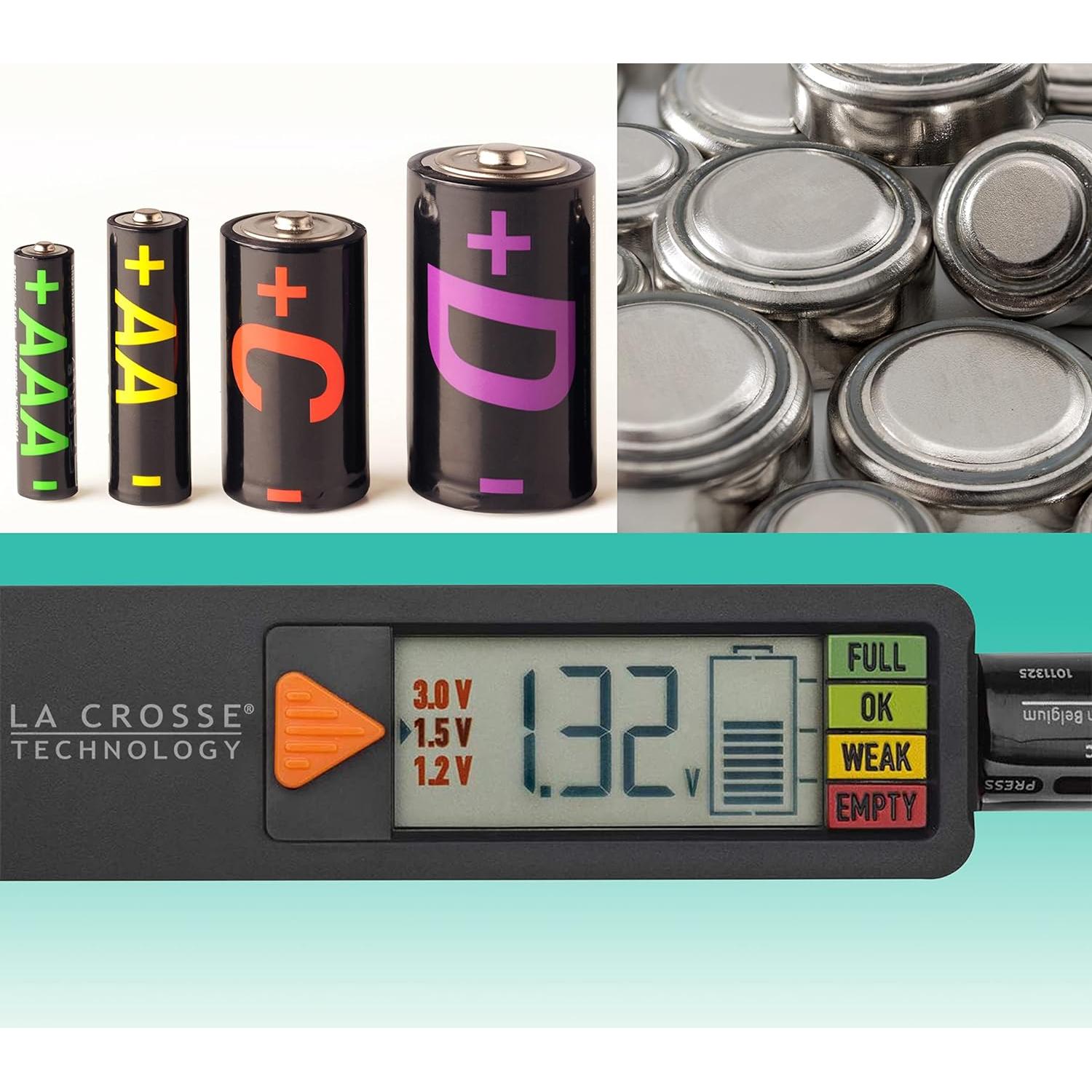 Probador de Baterías Digital La Crosse 911-65557, Negro