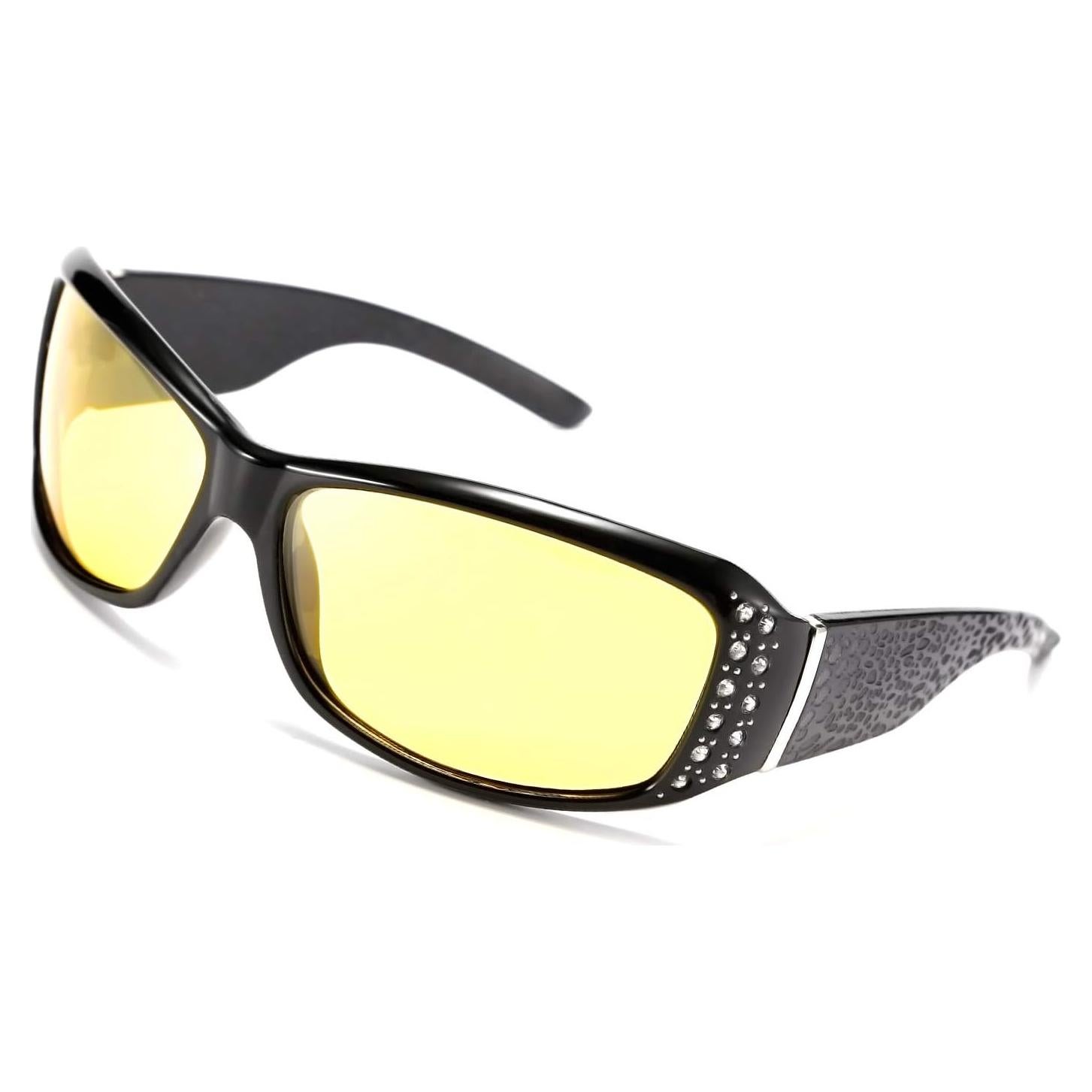 Gafas de sol amarillas FEISEDY para mujeres anti deslumbrantes