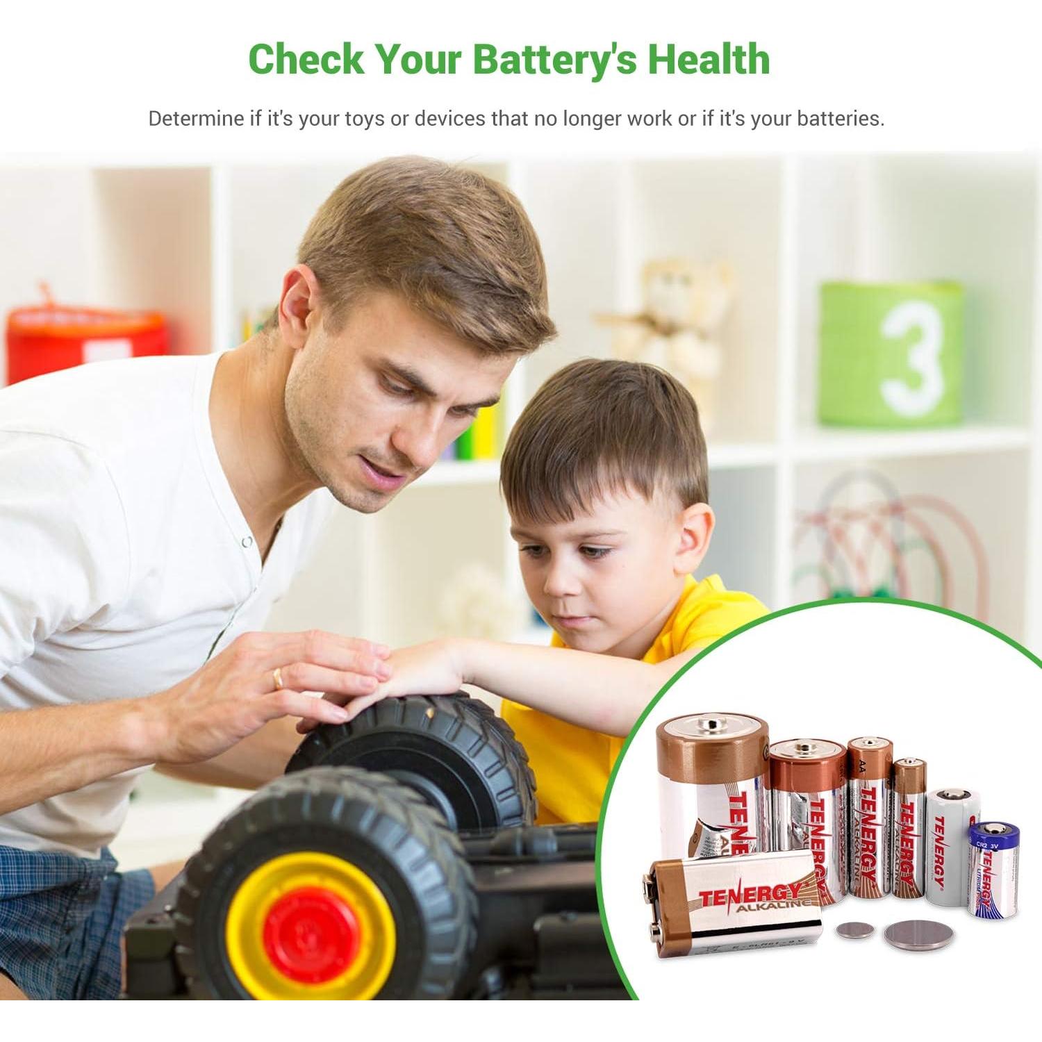 Probador de Baterías Tenergy T-333 LCD Universal Multiusos