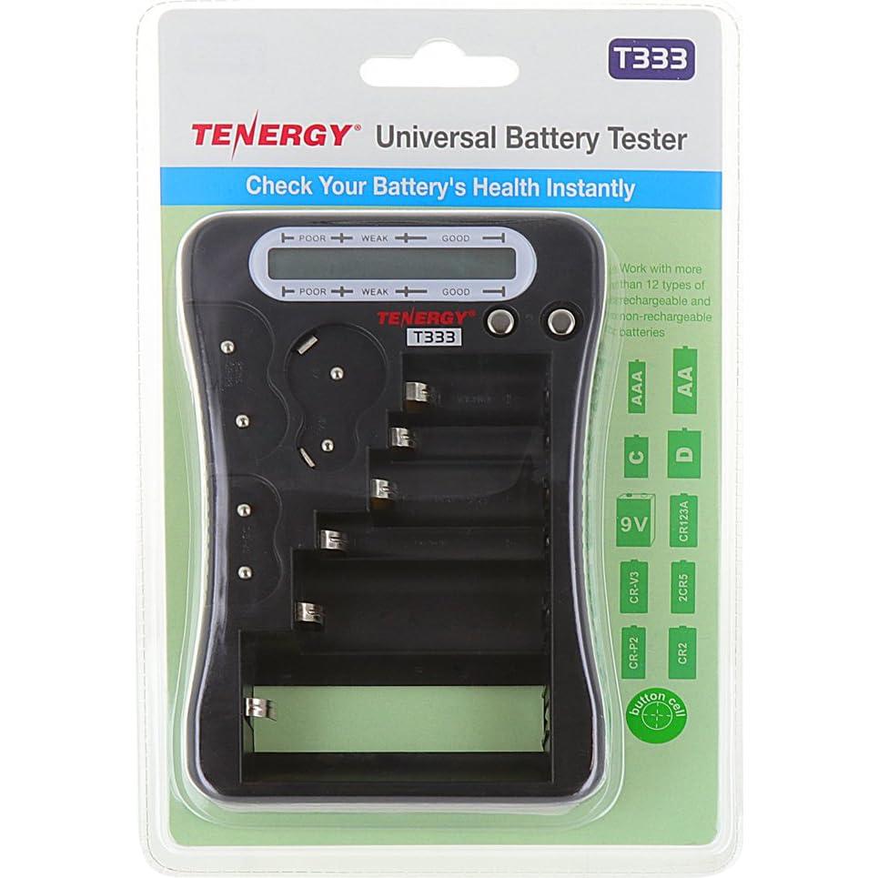 Probador de Baterías Tenergy T-333 LCD Universal Multiusos
