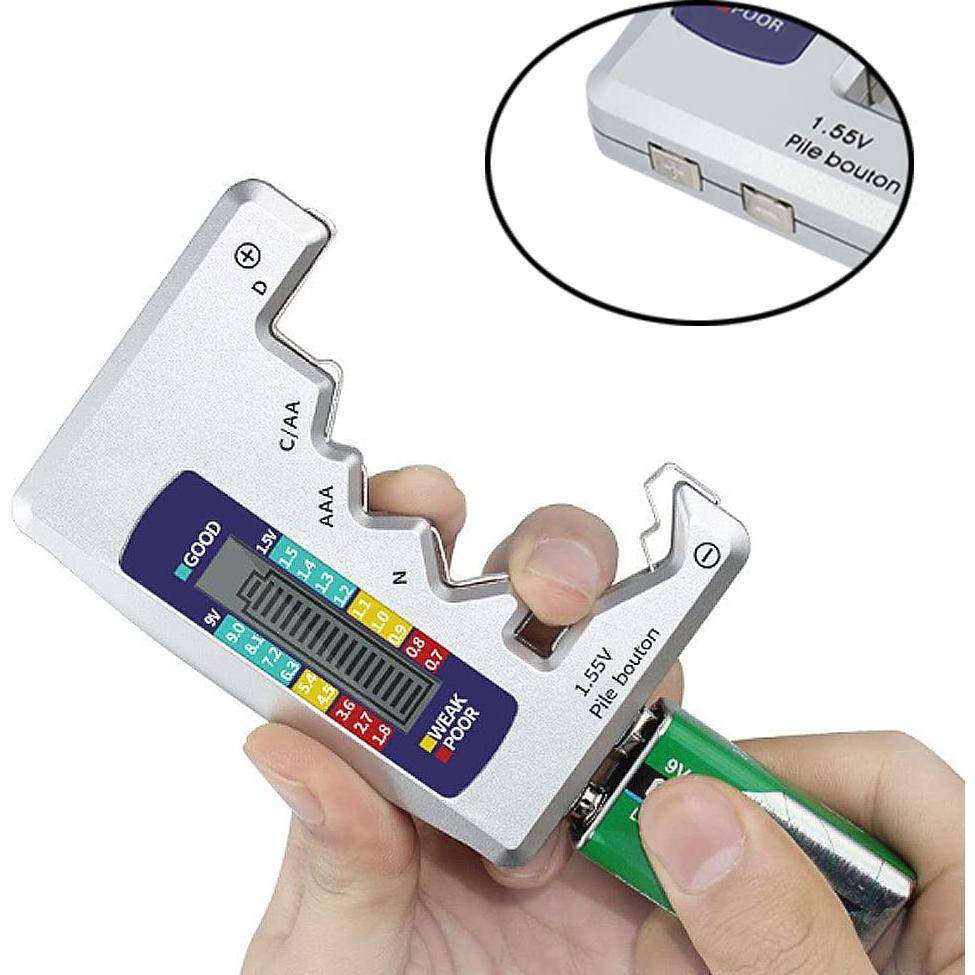 Comprobador de Batería Wolfride Digital AA AAA 9V