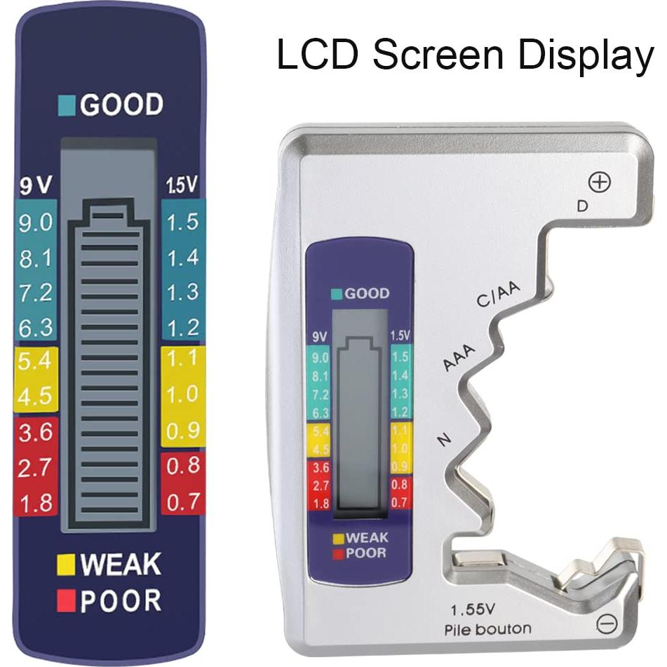 Comprobador de Batería Wolfride Digital AA AAA 9V