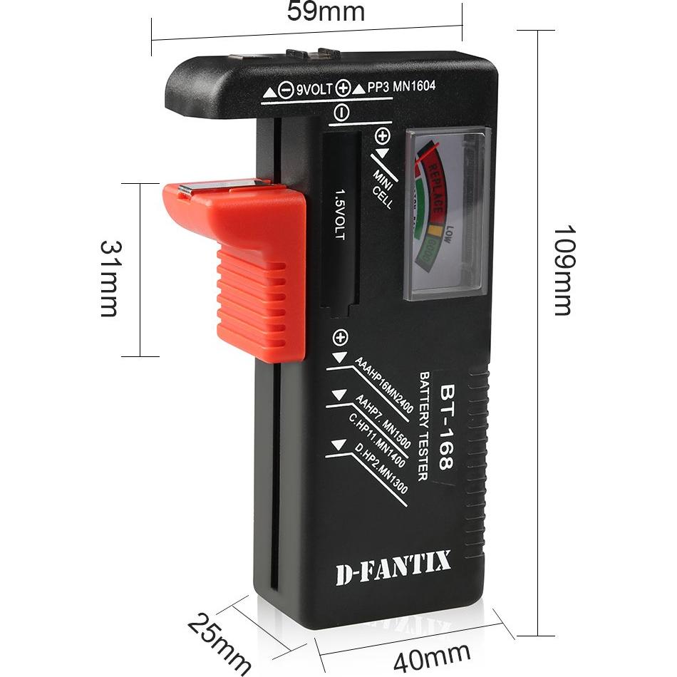 Probador de Baterías D-FantiX BT-168 Universal Compacto