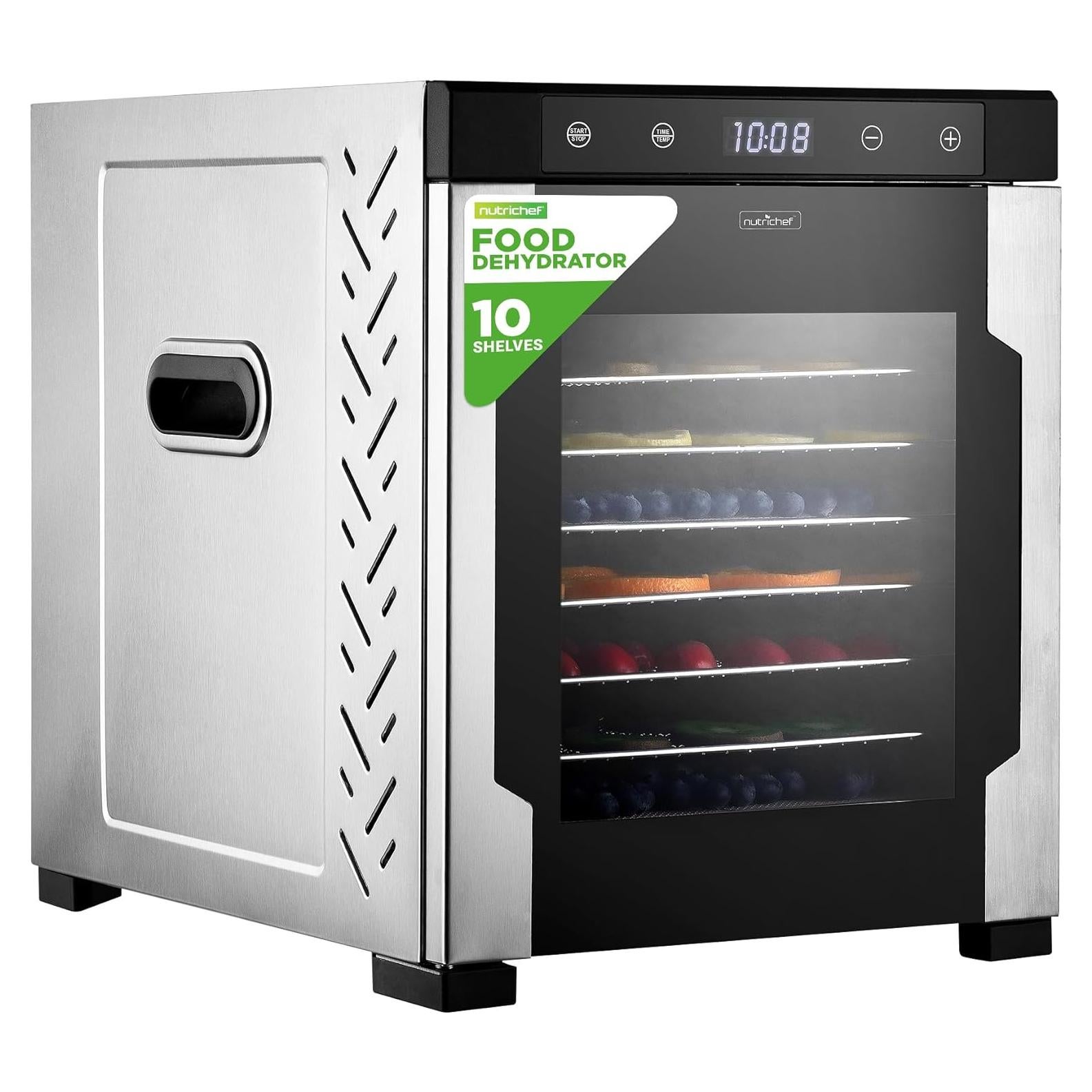 Deshidratador de Alimentos NutriChef NCFD10S 900W 10 Bandejas