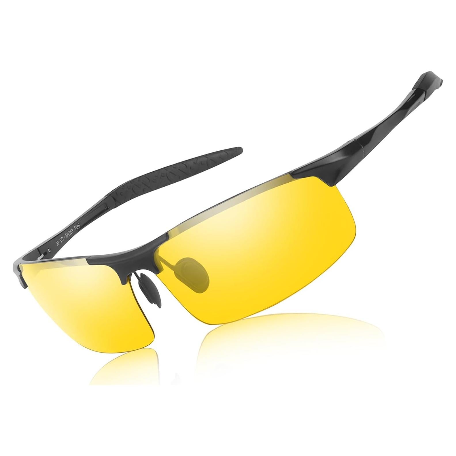 Gafas de Visión Nocturna LVIOE Amarillas Polarizadas Envolventes