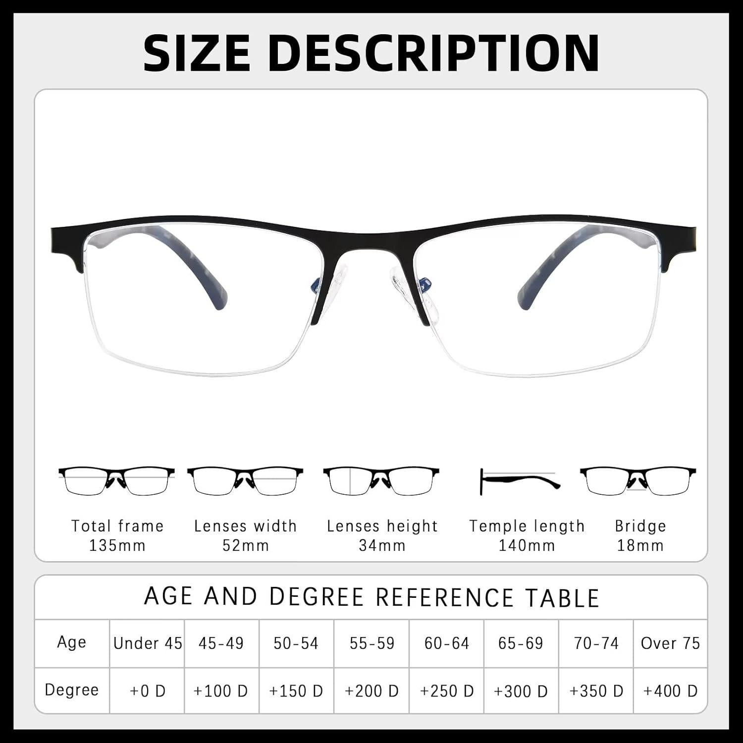 Gafas de Lectura FONHCOO con Filtro de Luz Azul - Unisex