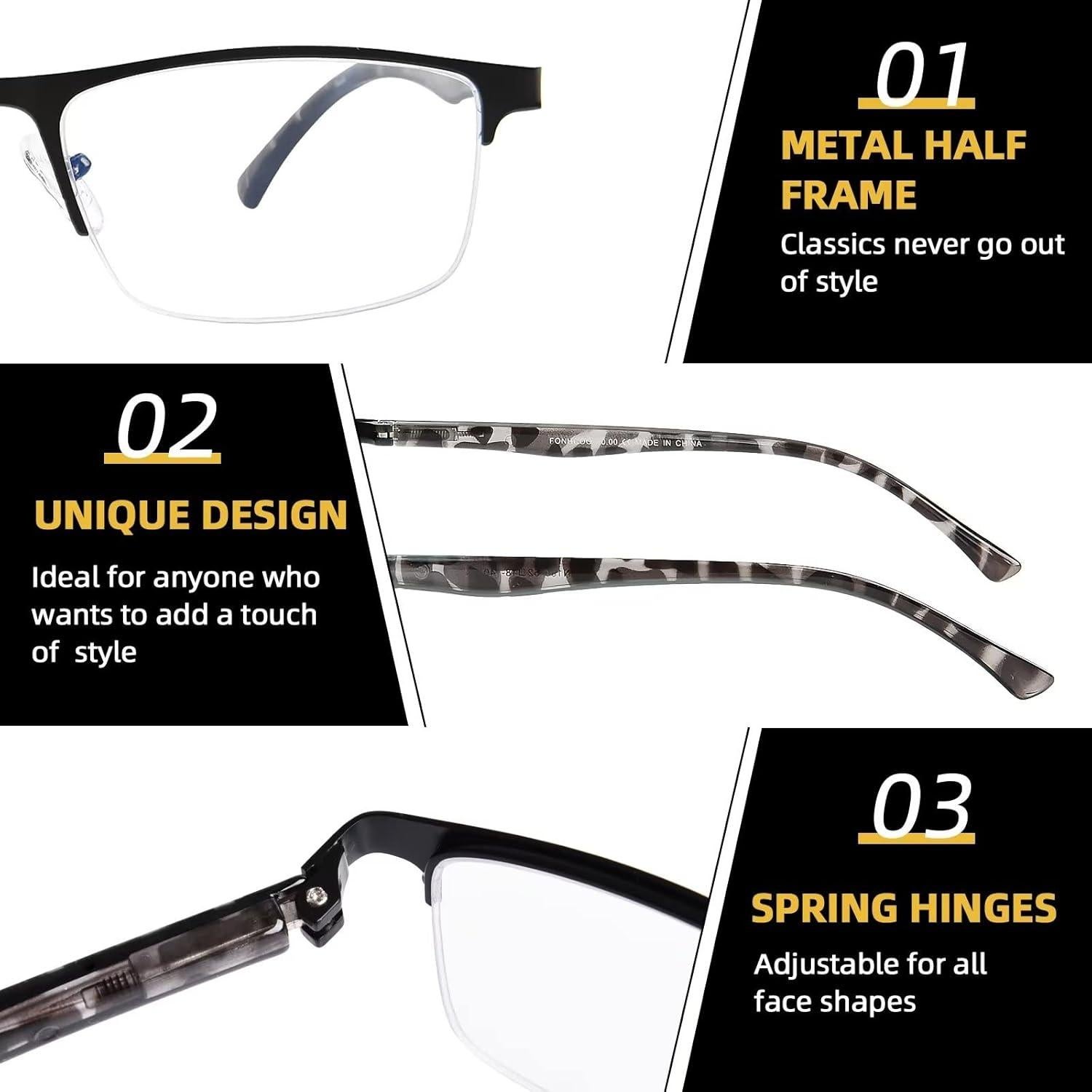 Gafas de Lectura FONHCOO con Filtro de Luz Azul - Unisex