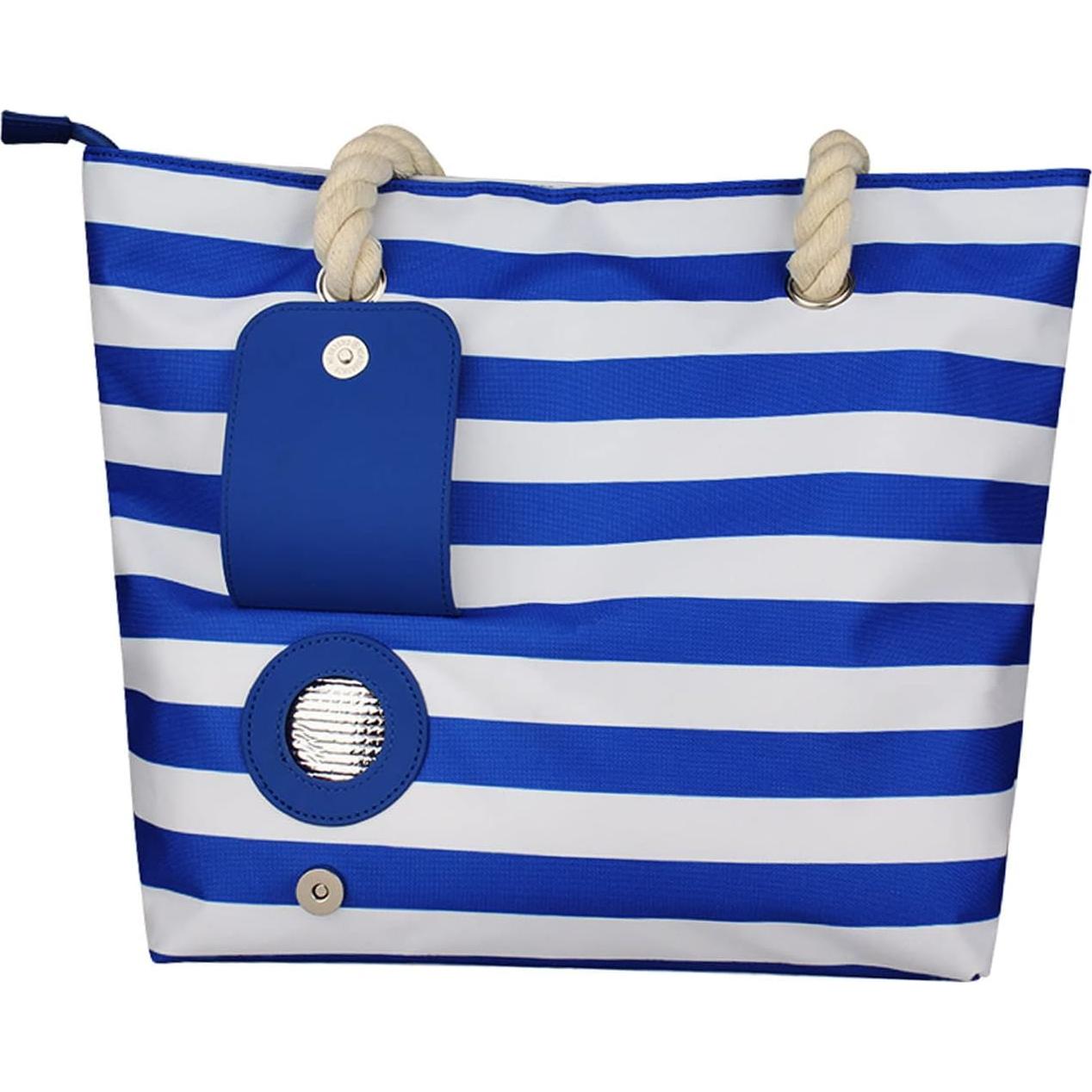 Bolsa de Vino YOOMIK para 2 Botellas Aislada Rayas Azules