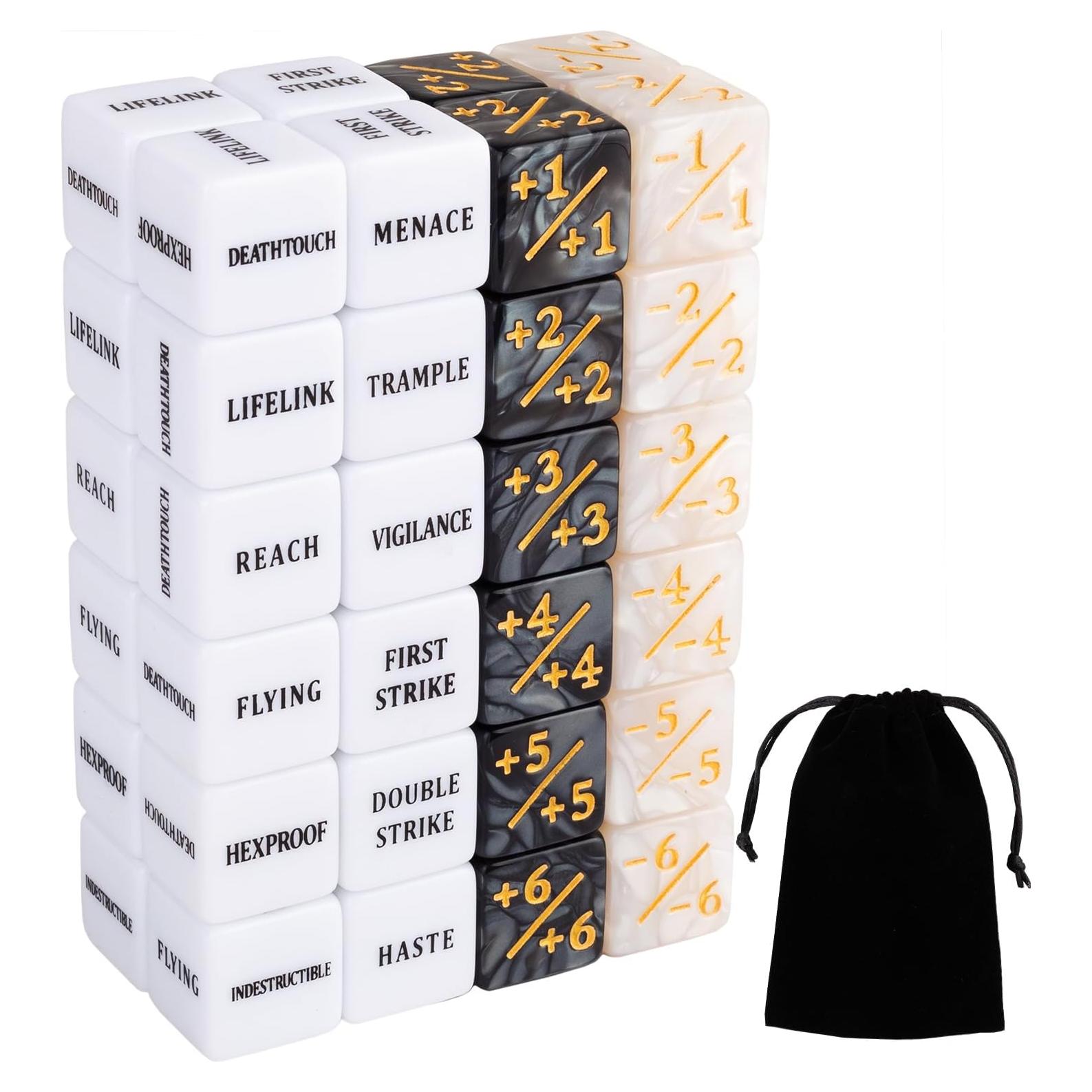 48 Piezas Contadores de Dados MTG LAMJAM Acrílico 16mm