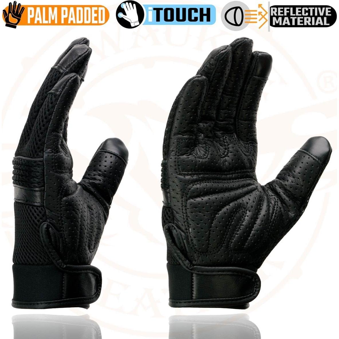 Guantes de motocicleta Milwaukee Leather MG7503 Negro Talla XL