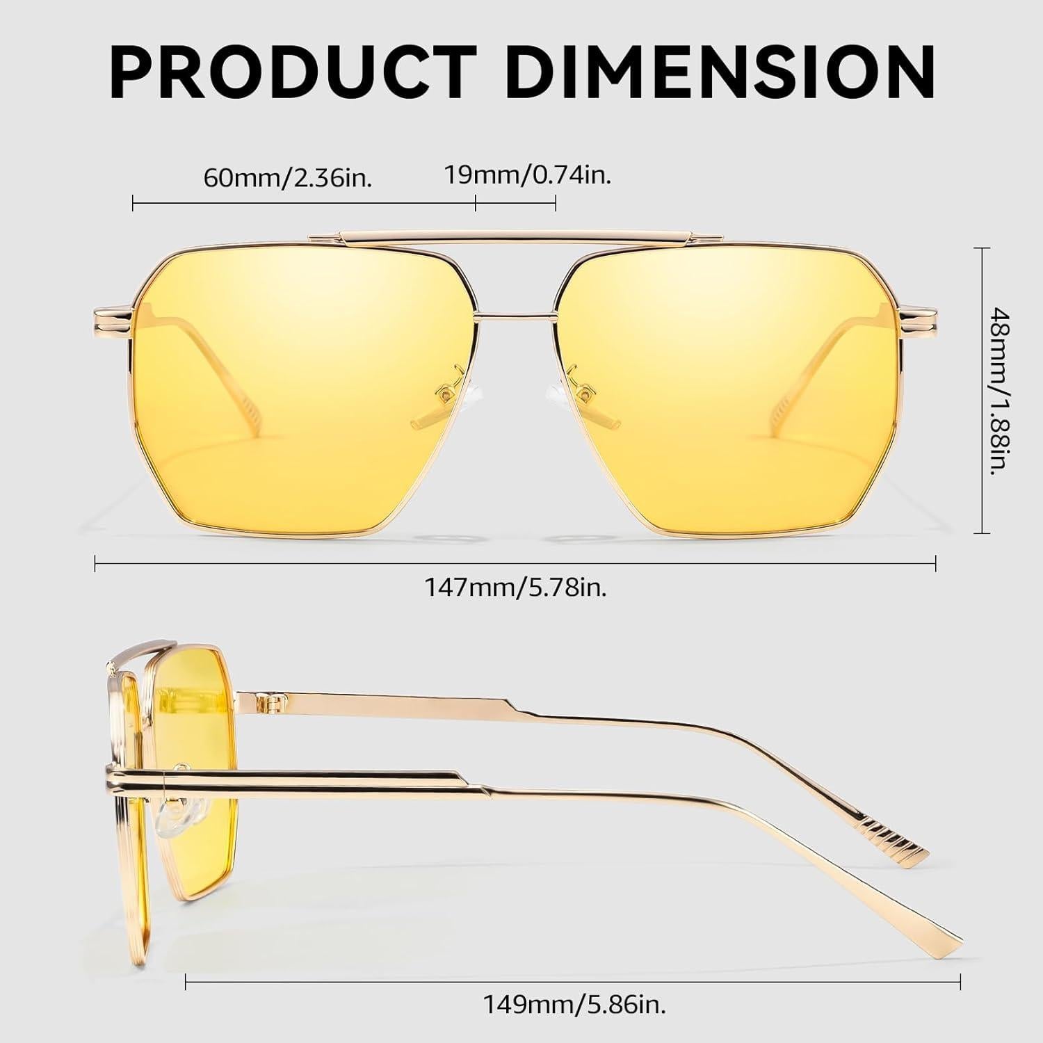 Gafas de Conducción Nocturna SIPHEW Polarizadas Amarillas UV400
