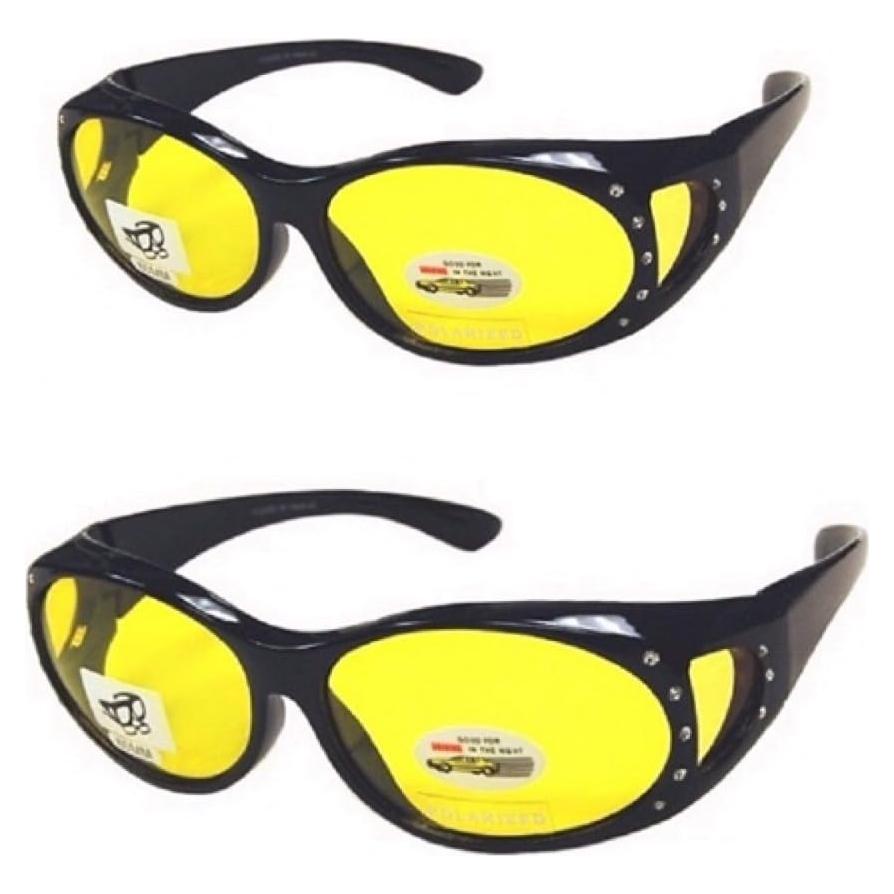 Gafas de sol polarizadas con strass para usar sobre gafas de lectura