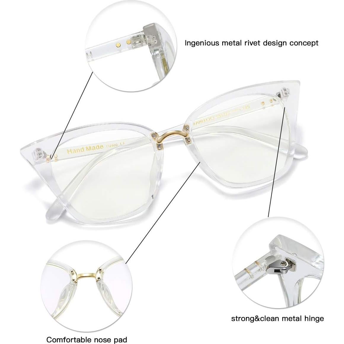 Gafas de Cateye MORESHINE con Bloqueo de Luz Azul 55mm