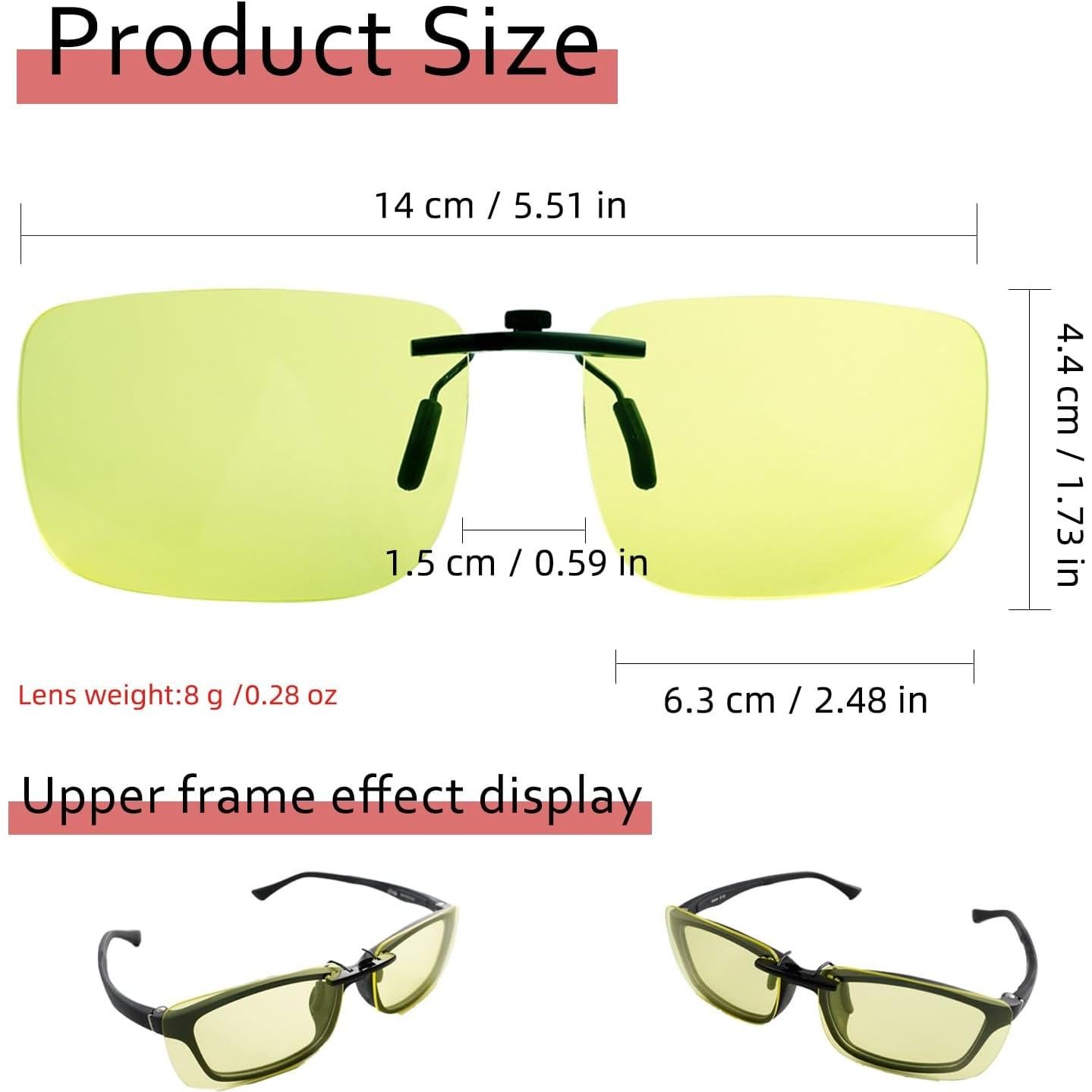 Gafas de Visión Nocturna Clip-on UpaClaire Amarillas