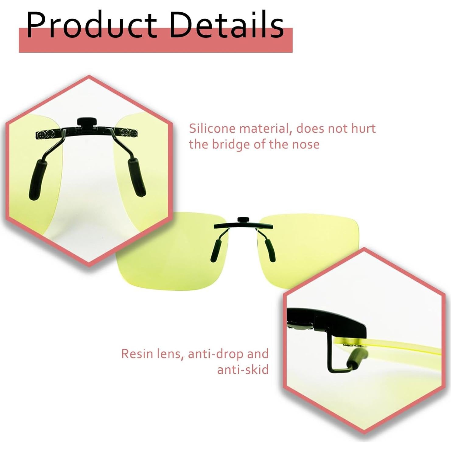 Gafas de Visión Nocturna Clip-on UpaClaire Amarillas